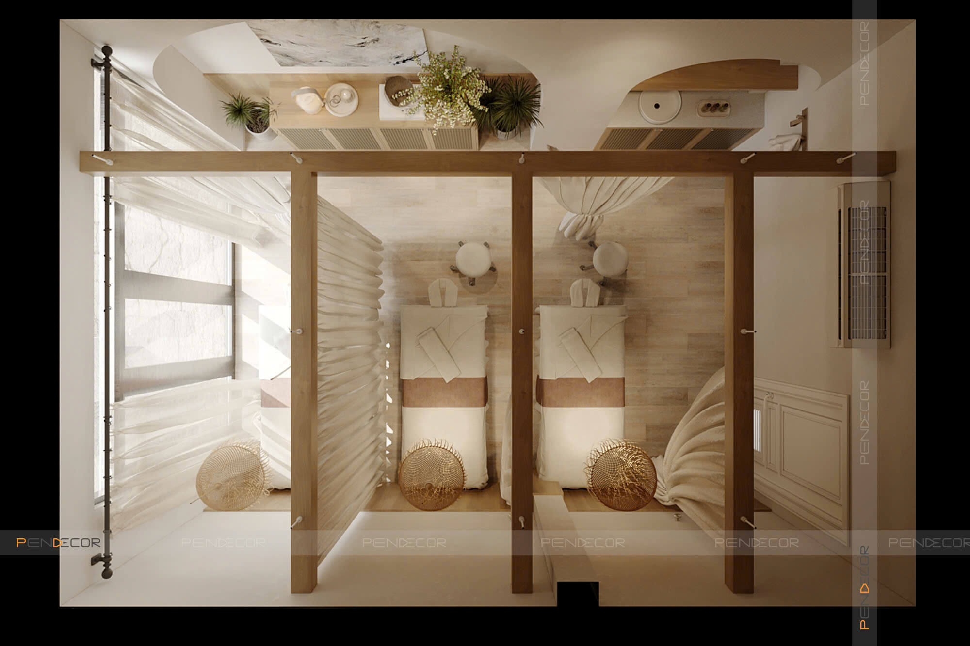 spa mini thiết kế spa nhỏ xinh Pendecor