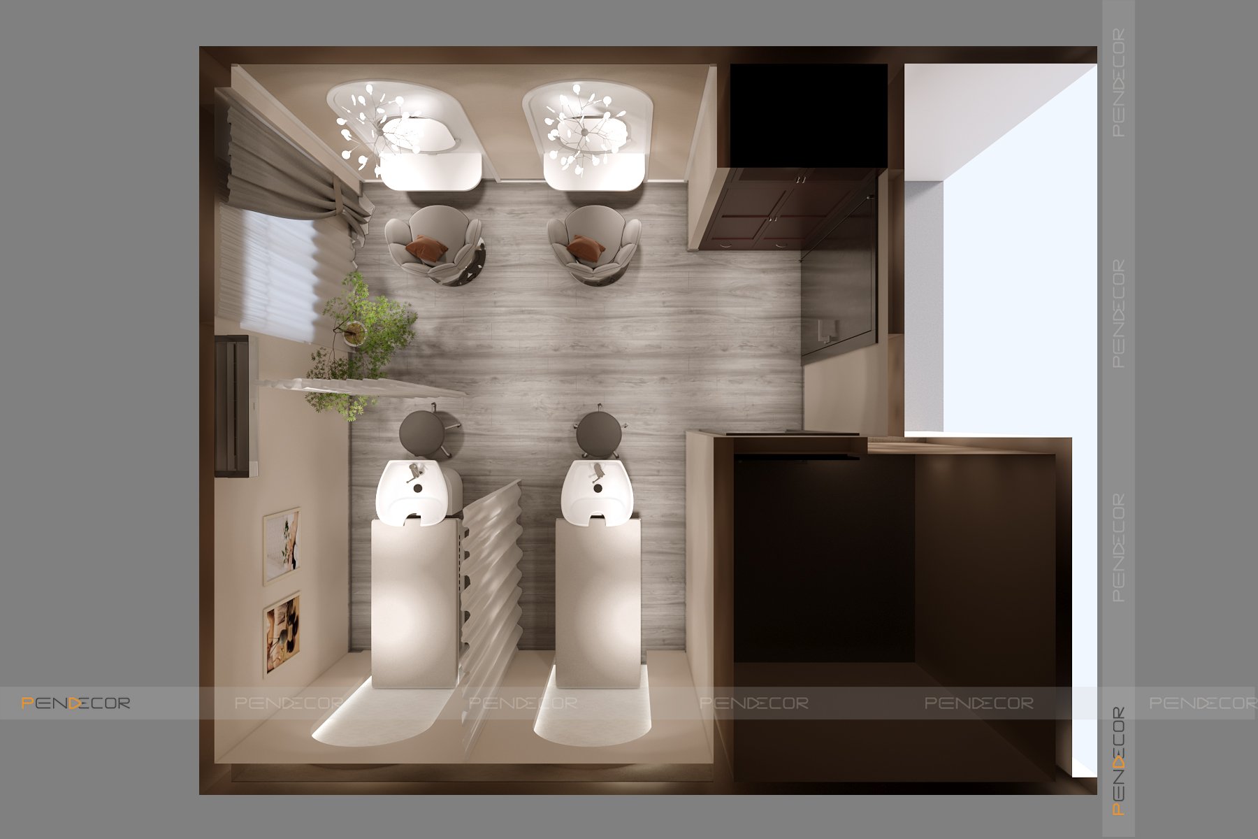 thiết kế spa 30m2 Pendecor