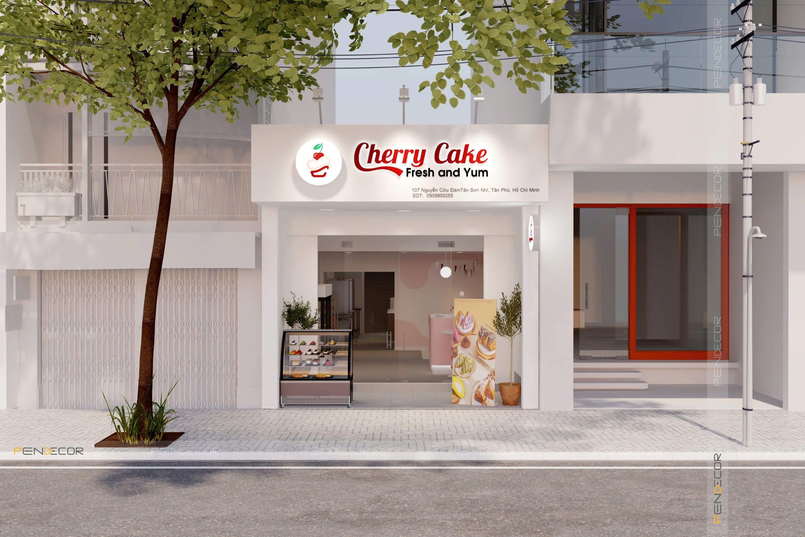 thiết kế cửa hàng đẹp Pendecor