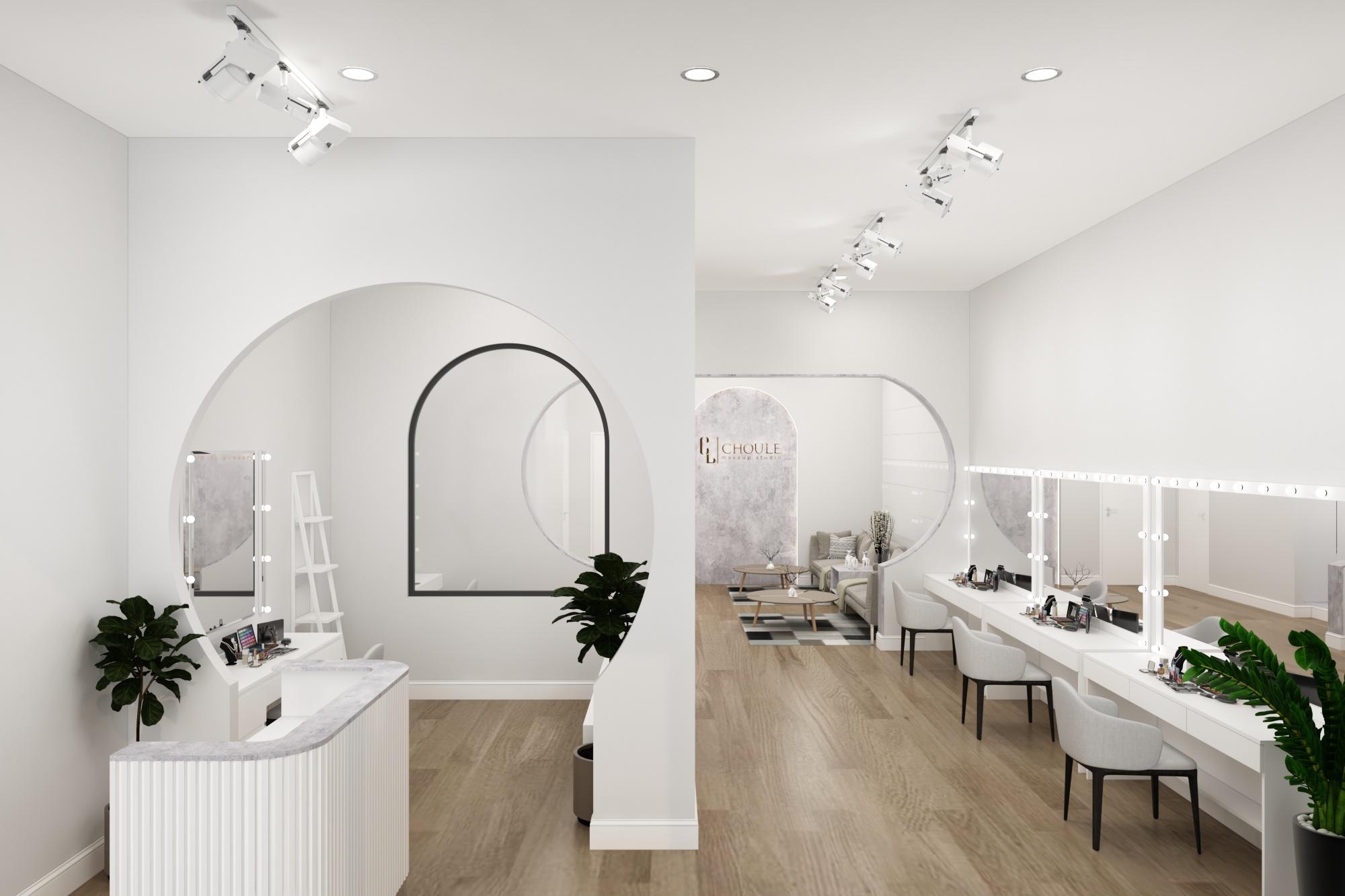 mẫu quầy lễ tân spa đẹp Pendecor