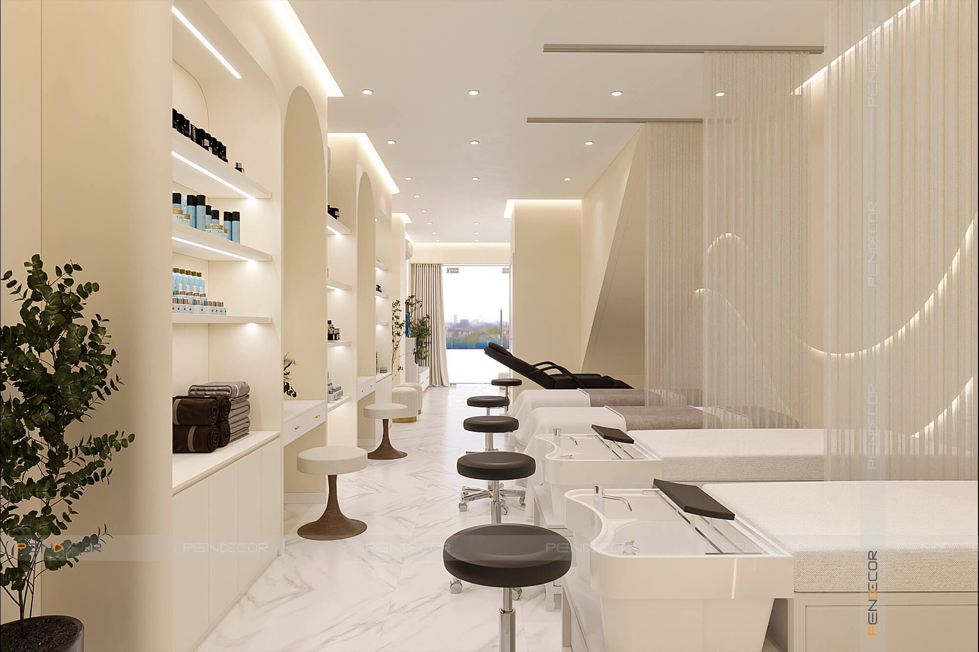 thiết kế gội đầu dưỡng sinh