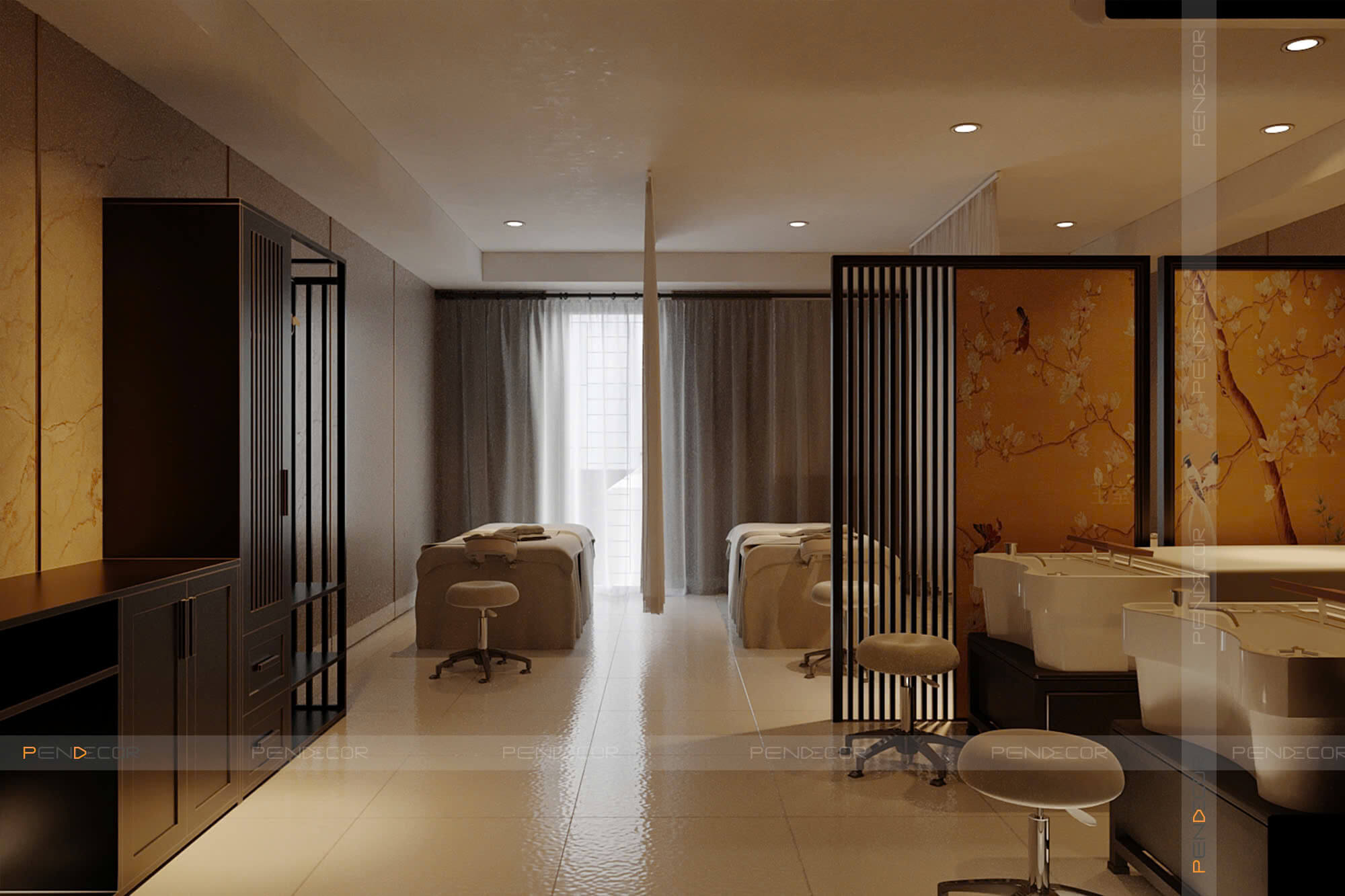 thiết kế spa dưỡng sinh đông y Pendecor