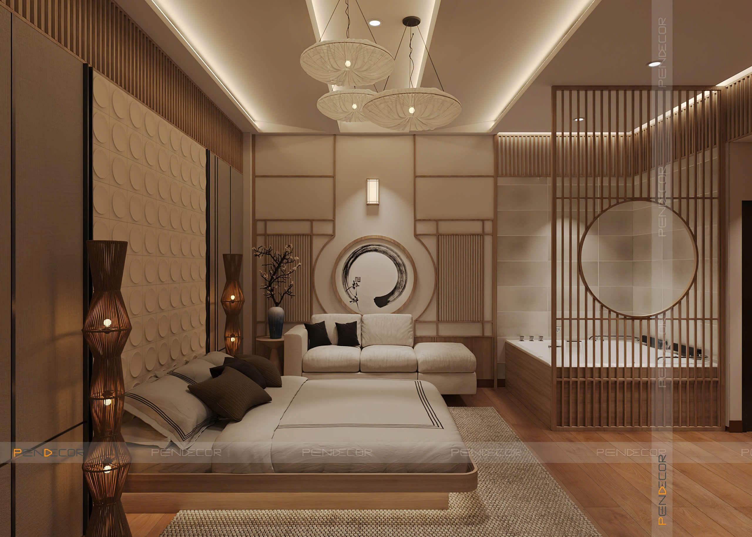 thiết kế tiệm gội đầu dưỡng sinh Pendecor