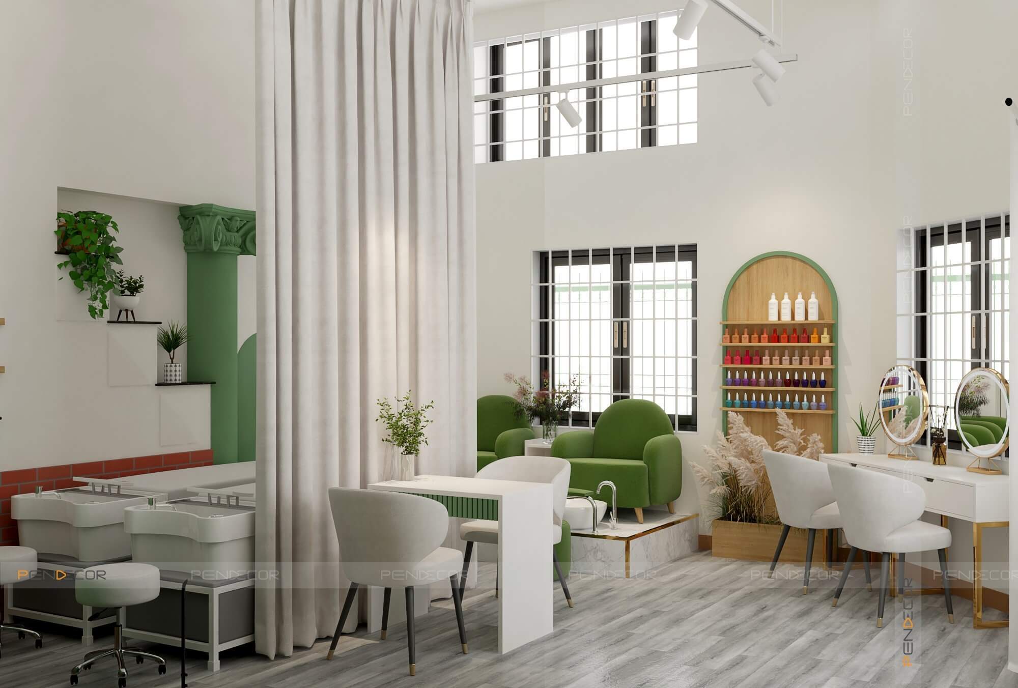 thiết kế spa 2 giường Pendecor