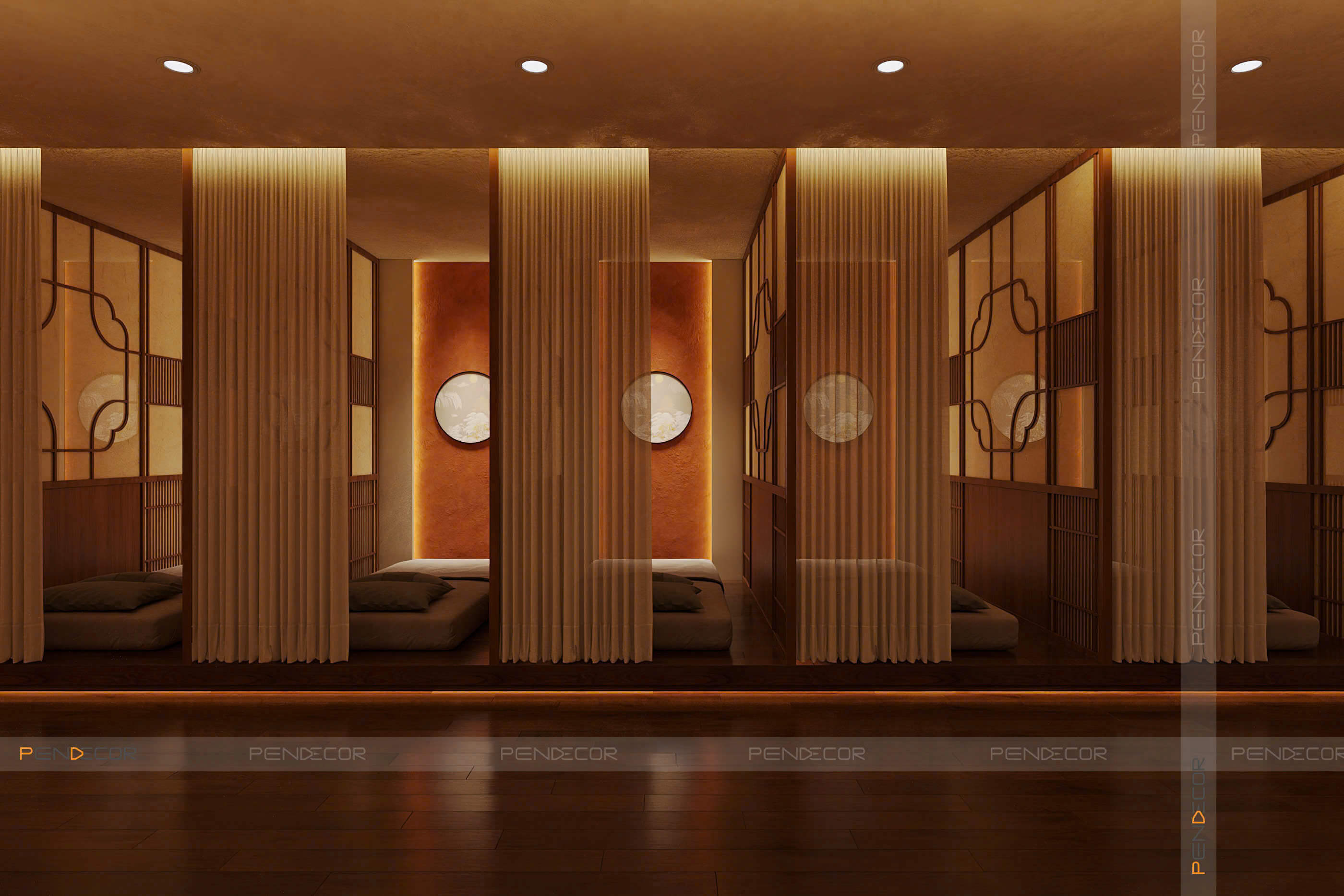 thiết kế spa massage Pendecor