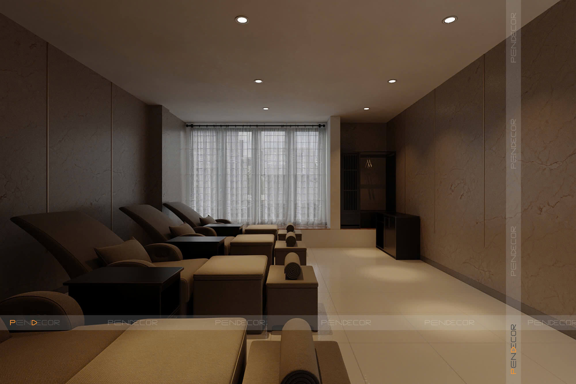 mẫu thiết kế spa mini đẹp Pendecor