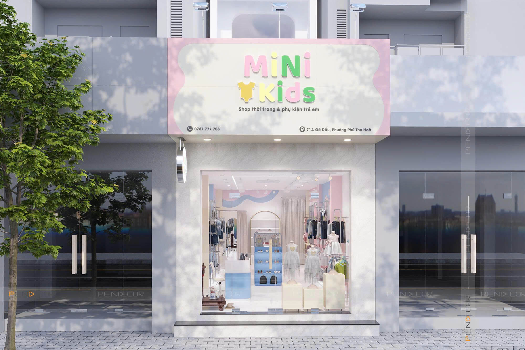 Thiết Kế Shop Mẹ và Bé Mini Kids