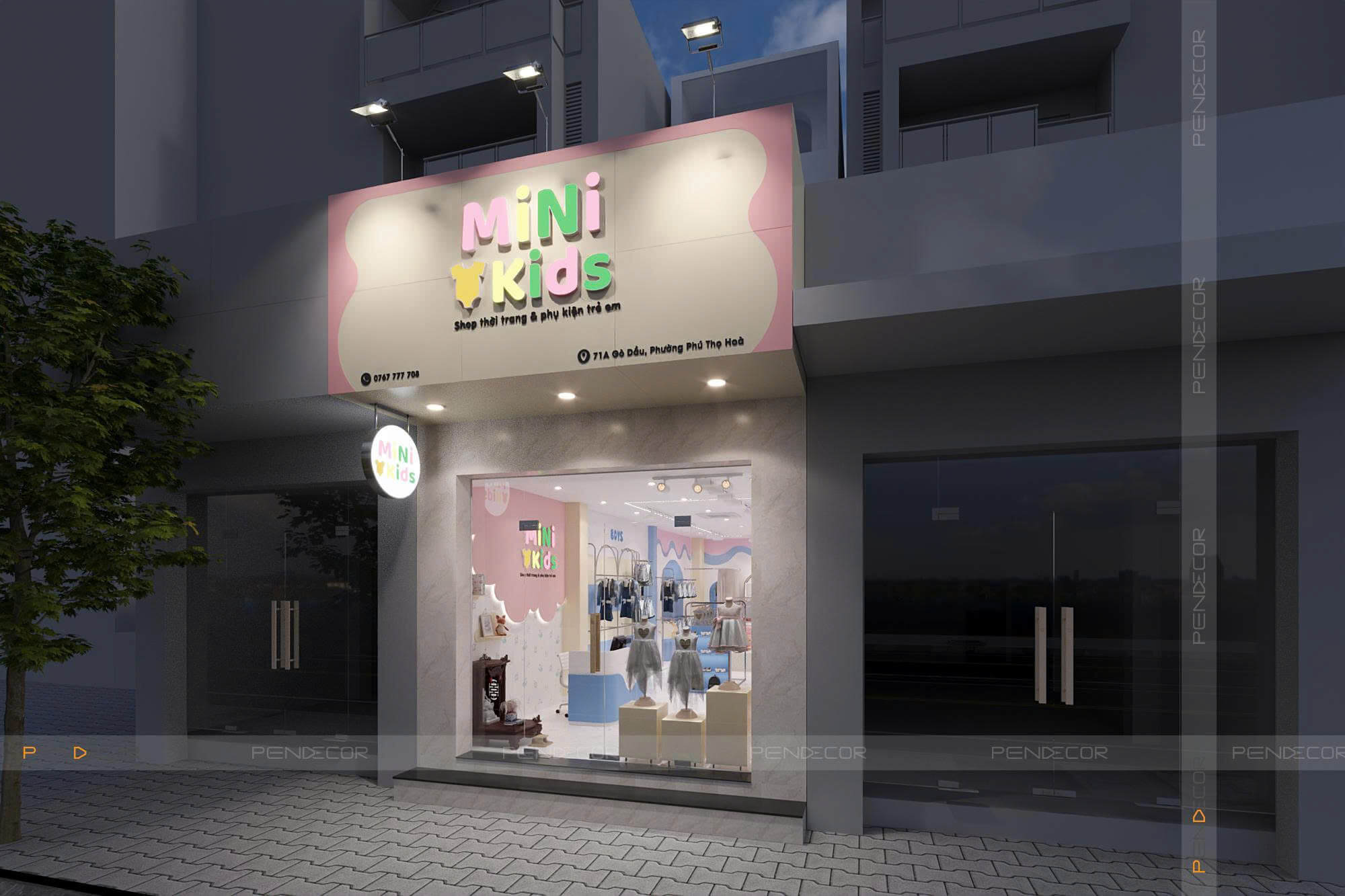 Thiết Kế Shop Mẹ và Bé Mini Kids