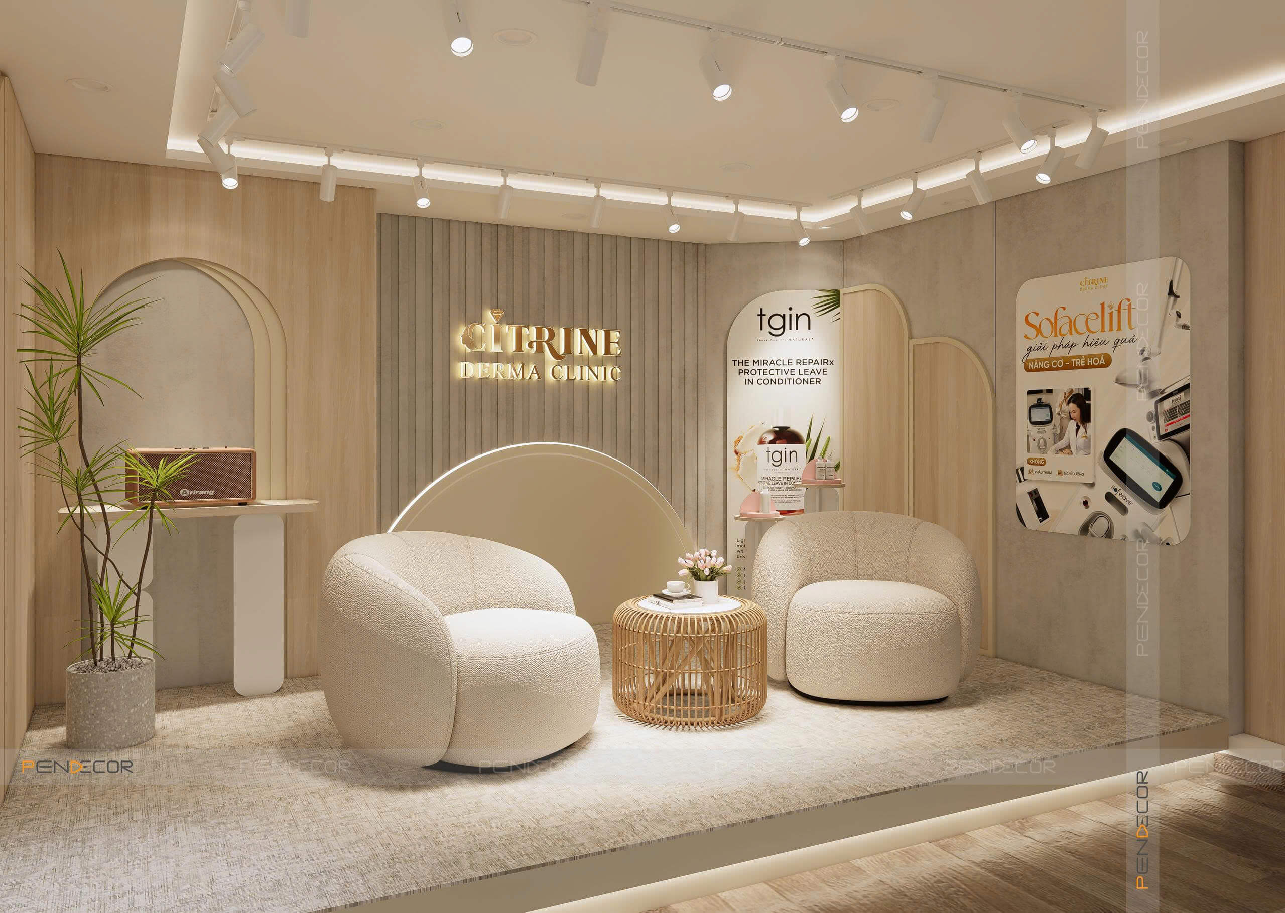 Thiết Kế Văn Phòng Spa Citrin Derma Clinic