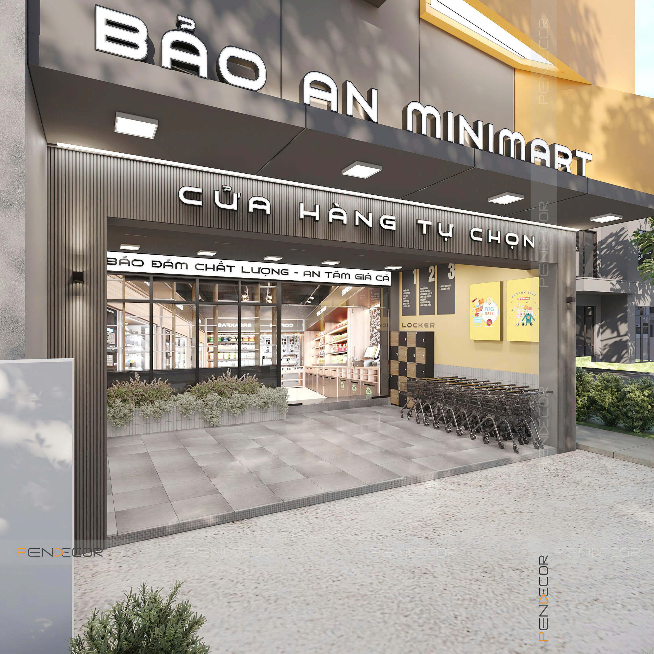Thiết Kế Siêu Thị Mini Bảo An Mini Mart