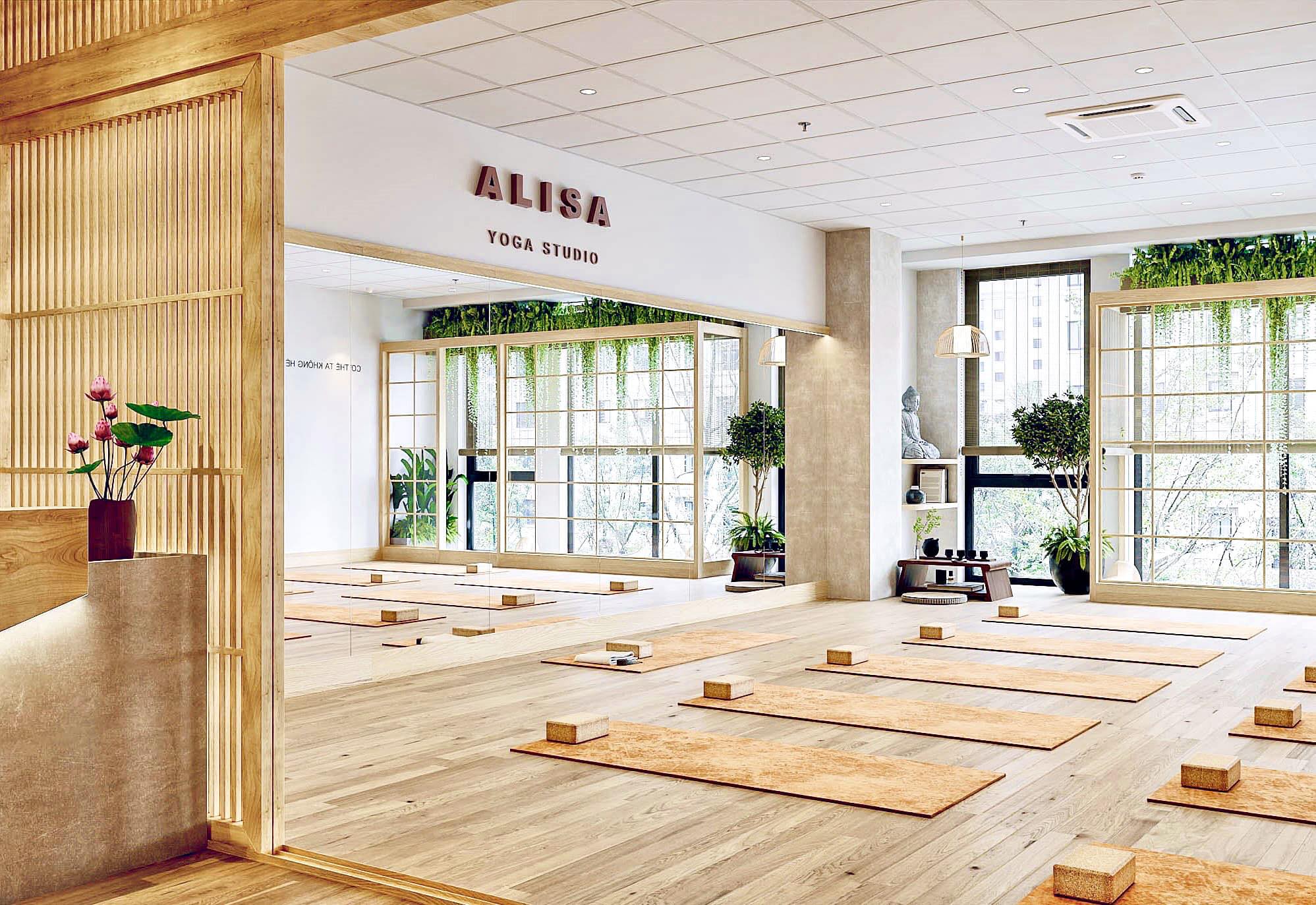 cách thiết kế phòng tập yoga Pendecor