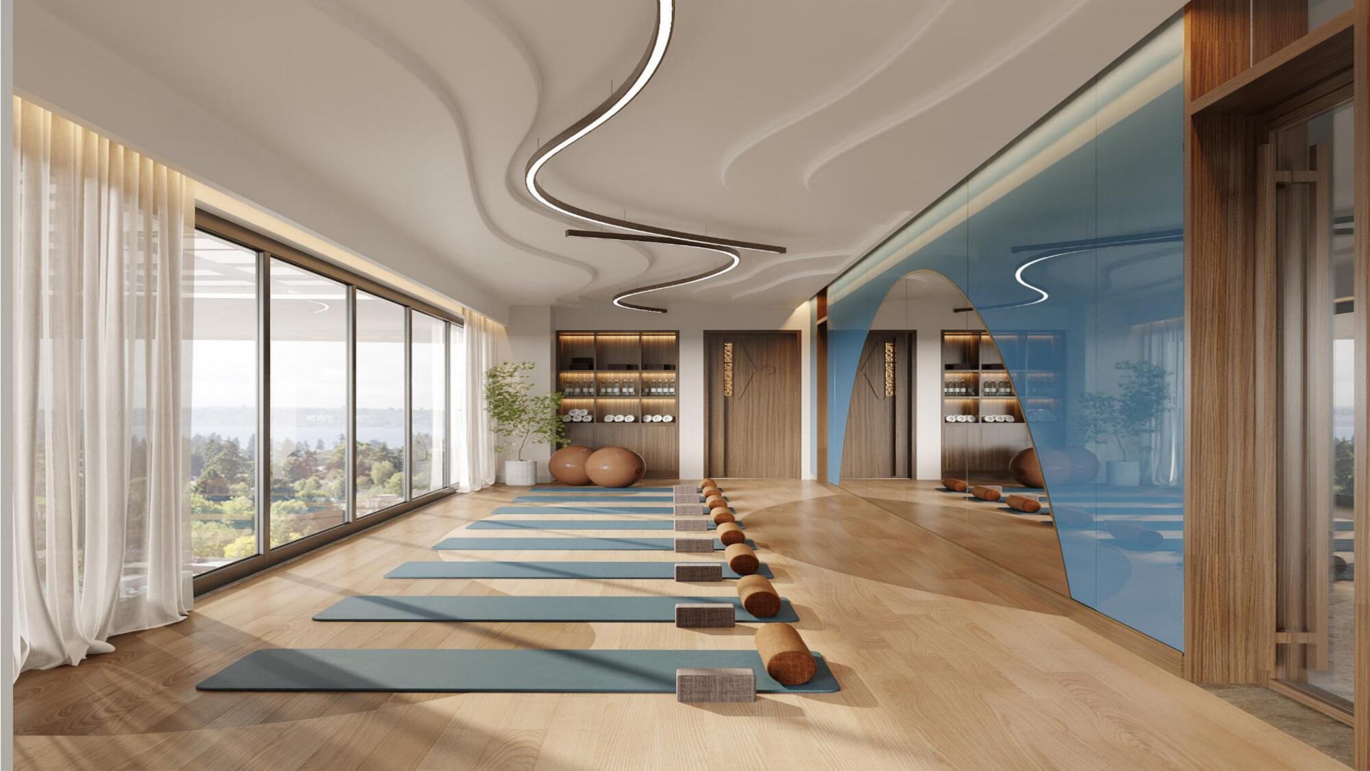 thiet ke phong tap yoga Pendecor