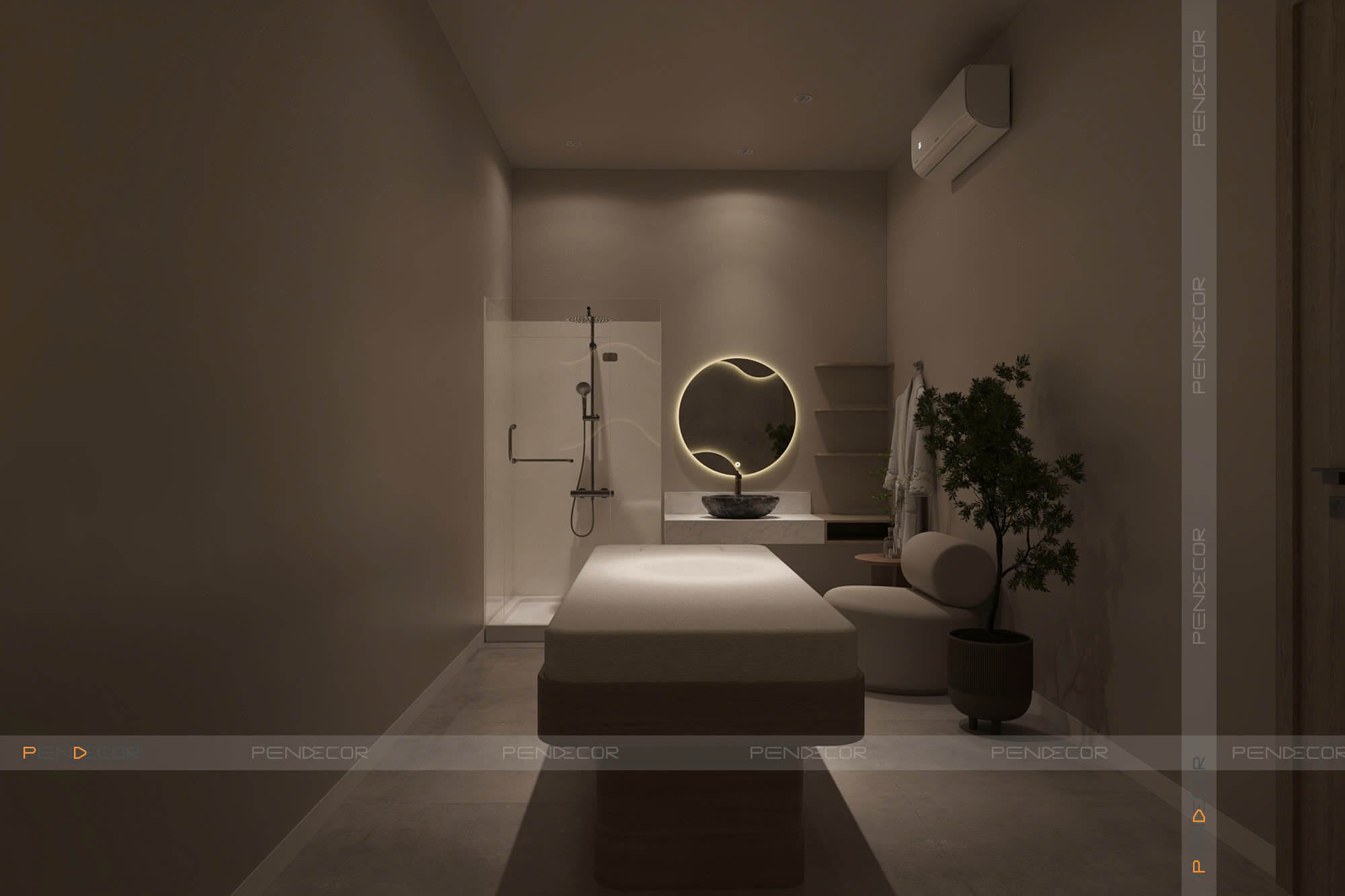 thiết kế spa mini tại nhà Pendecor