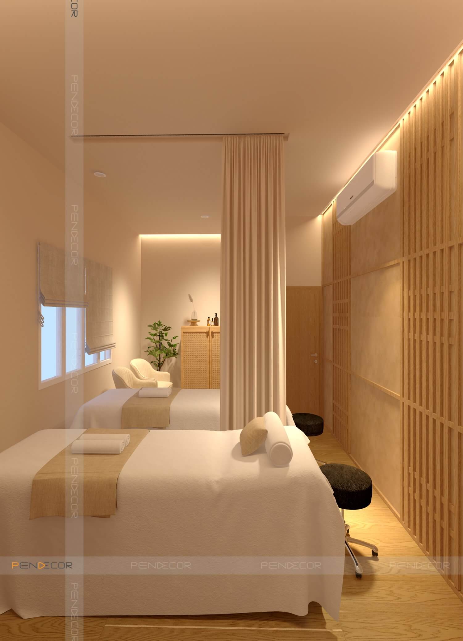 cách trang trí spa tại nhà Pendecor