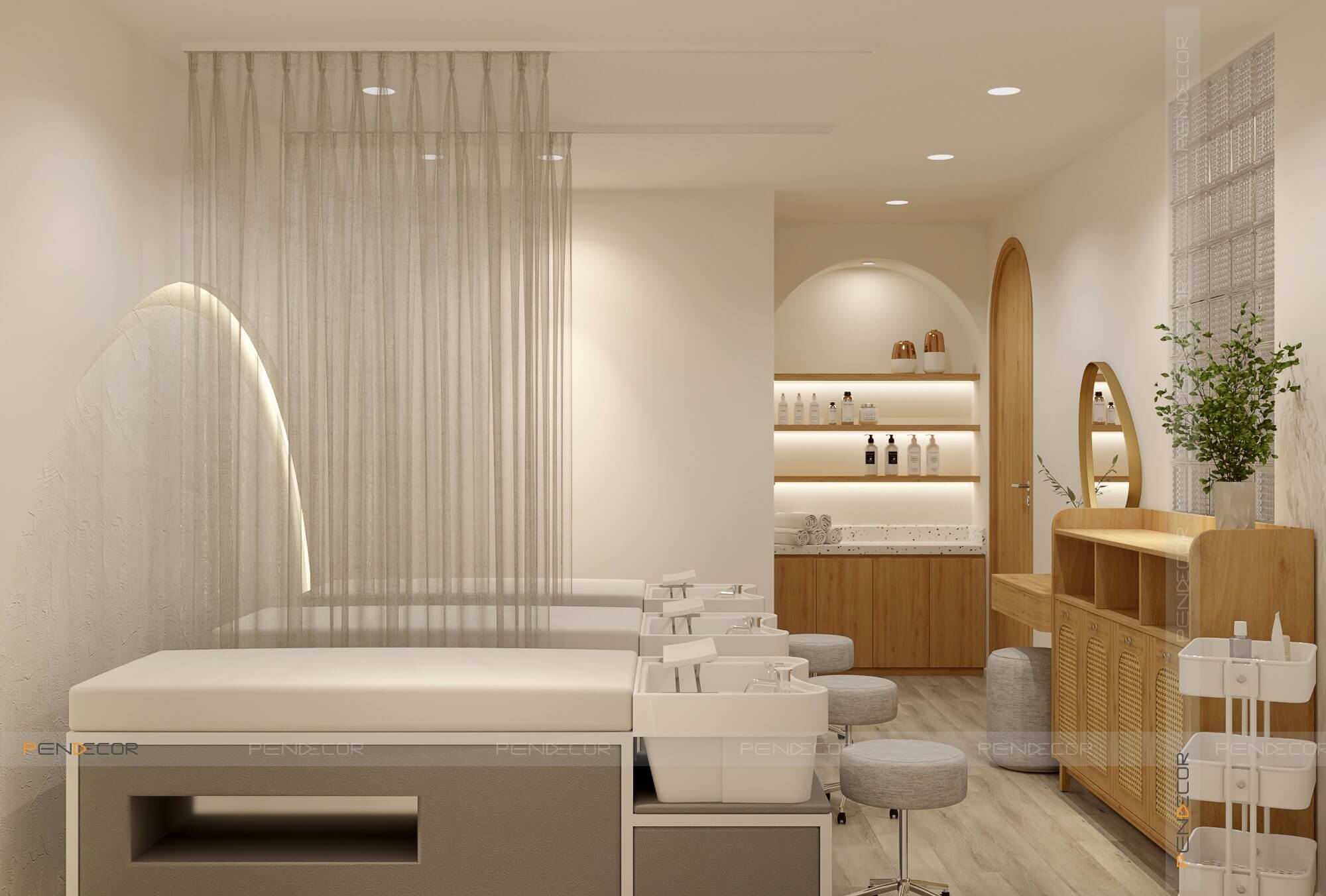 mẫu thiết kế spa mini trong nhà Pendecor