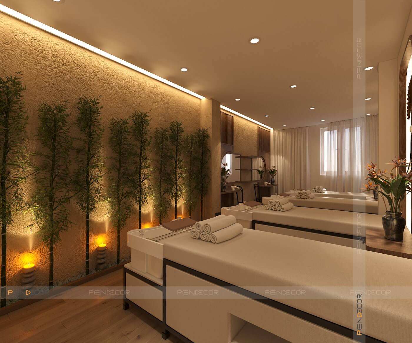 spa mini thiết kế spa nhỏ xinh Pendecor