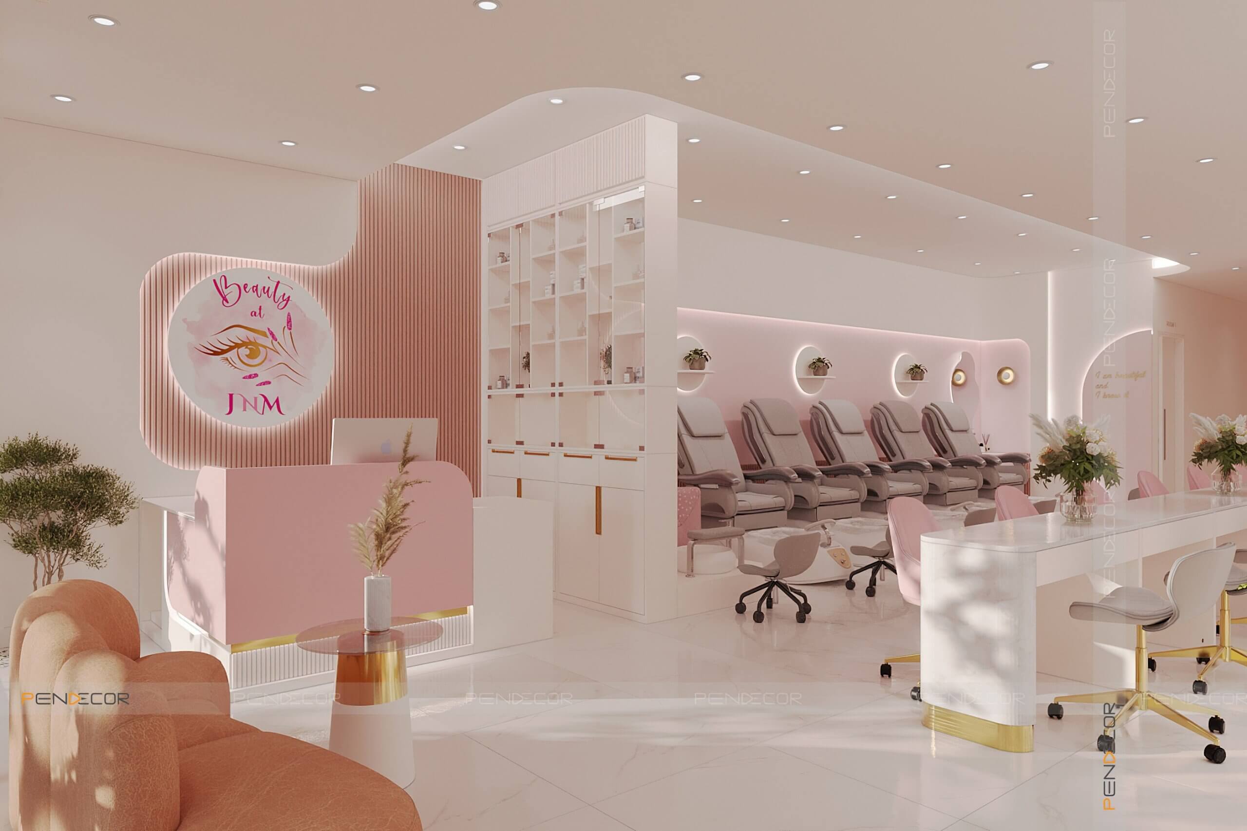 spa mini thiết kế spa nhỏ xinh Pendecor