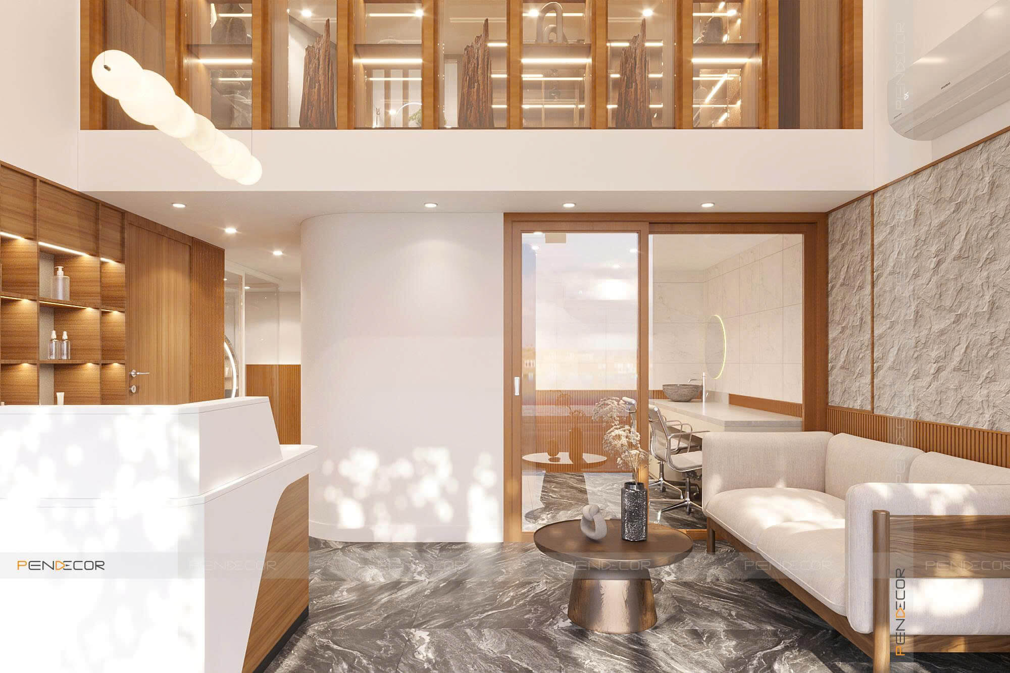setup spa nhỏ Pendecor