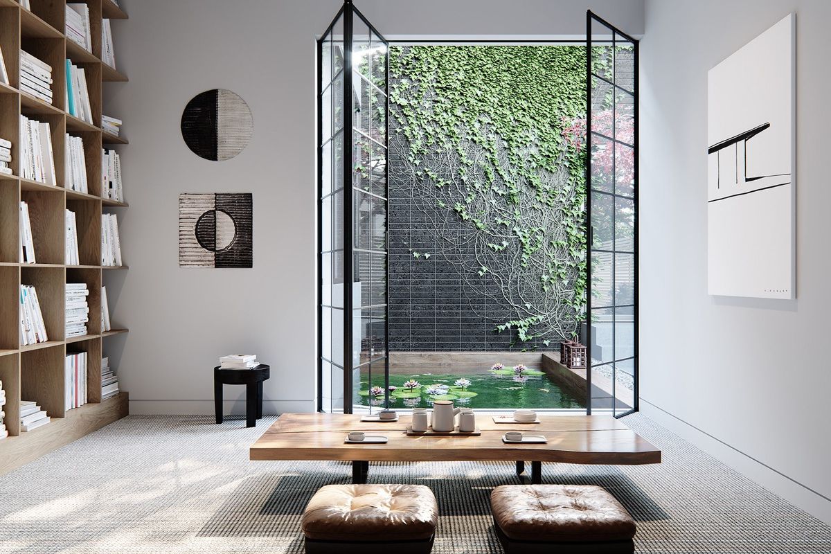 thiết kế quán trà đạo