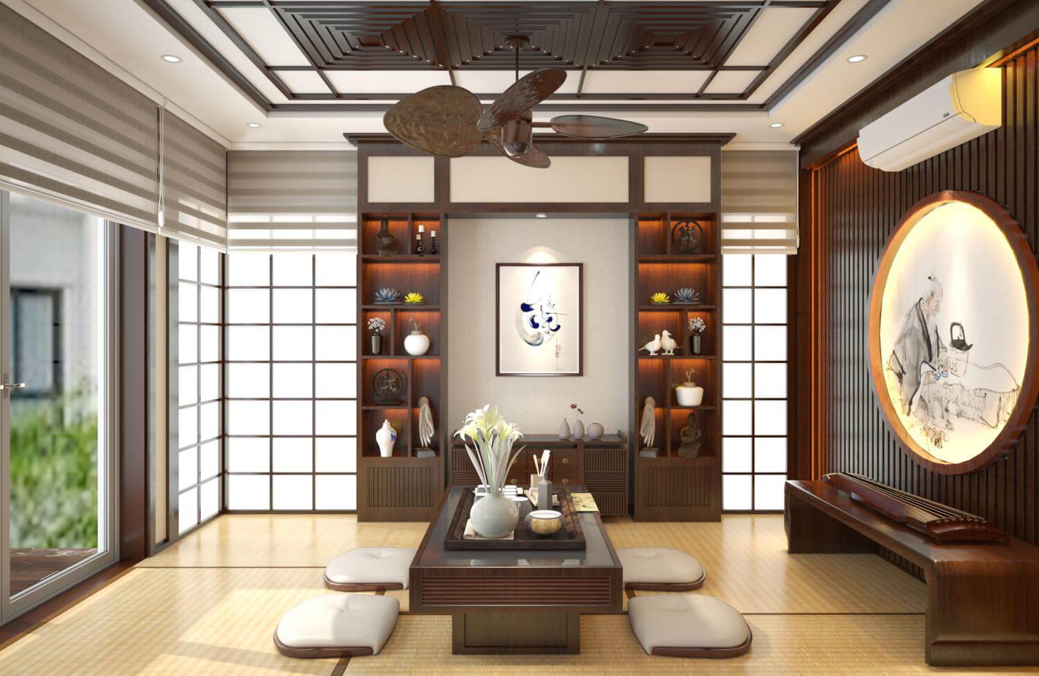 thiết kế phòng trà đạo