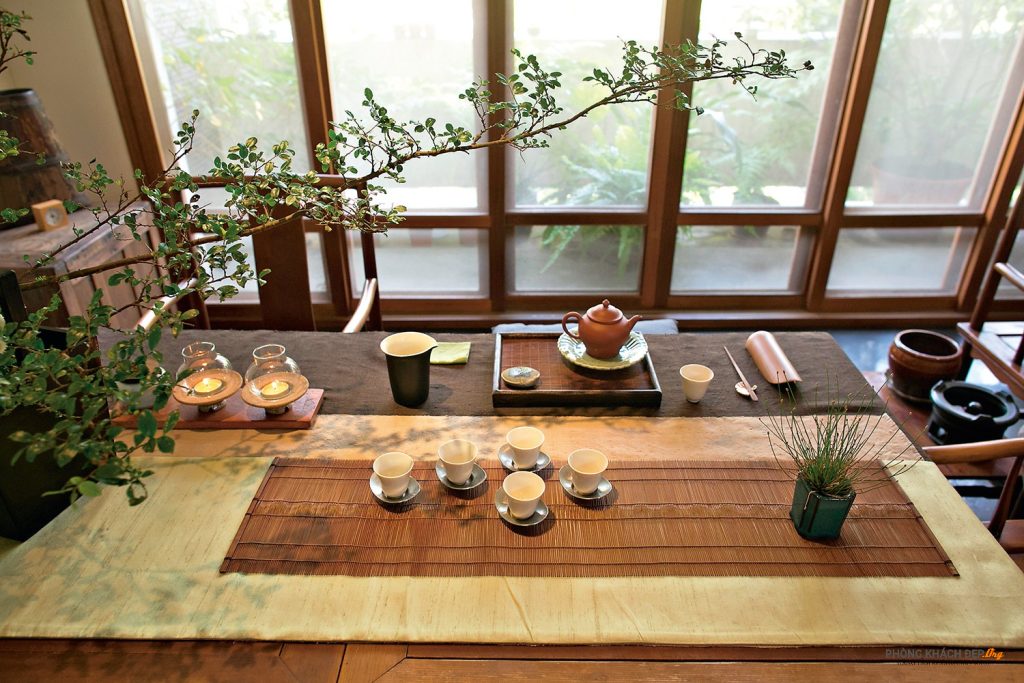 trang trí phòng trà đạo