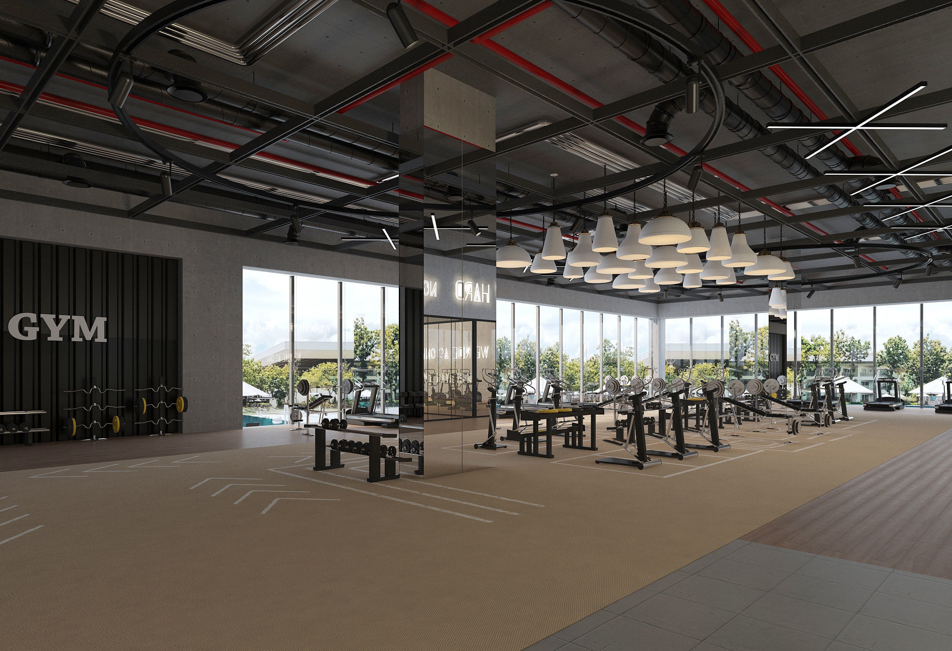 thiết kế phòng gym chuyên nghiệp Pendecor