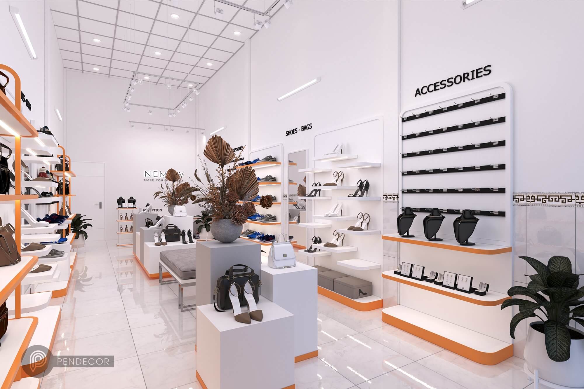 cách trưng bày shop túi xách