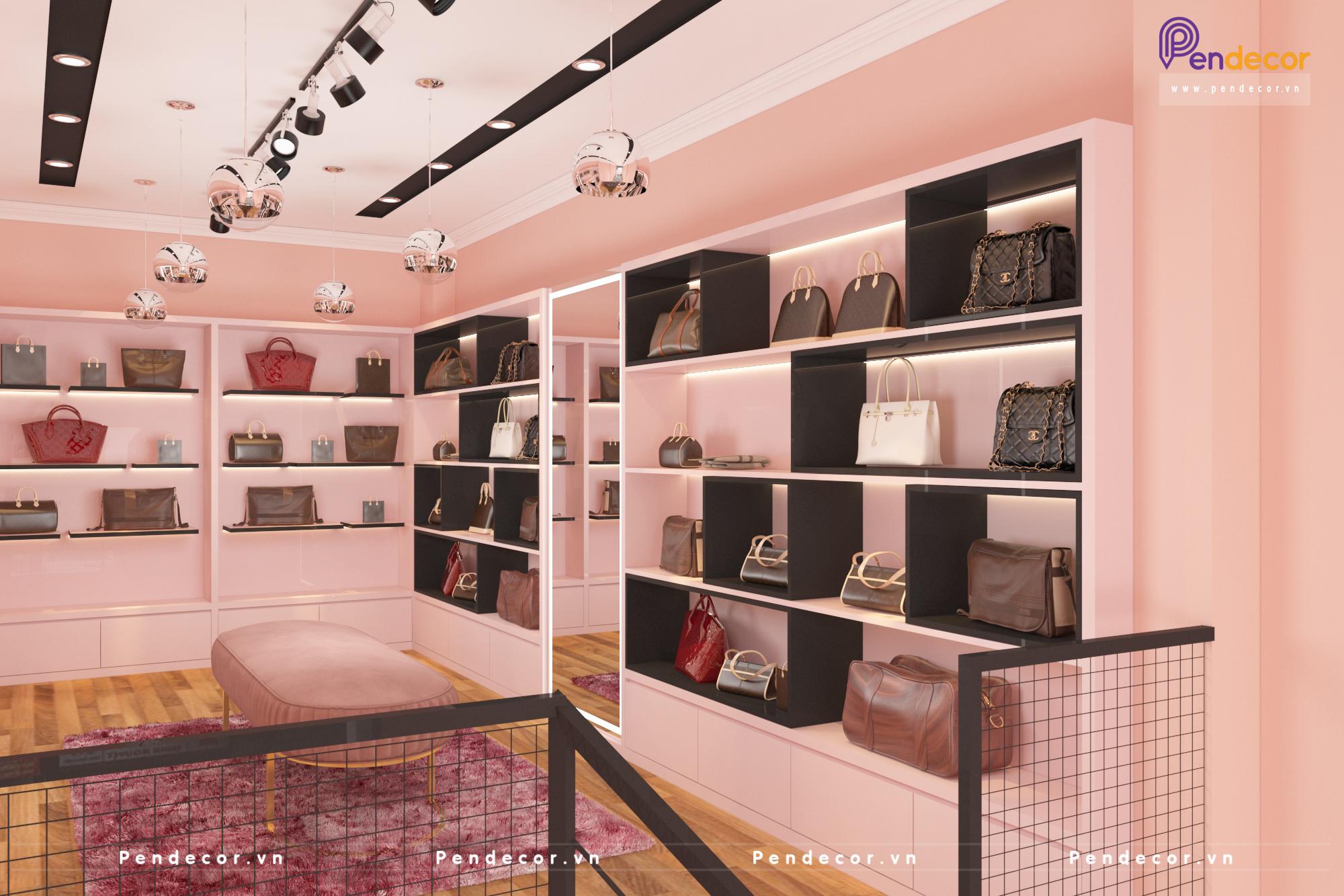 thiết kế shop túi xách thời trang Pendecor