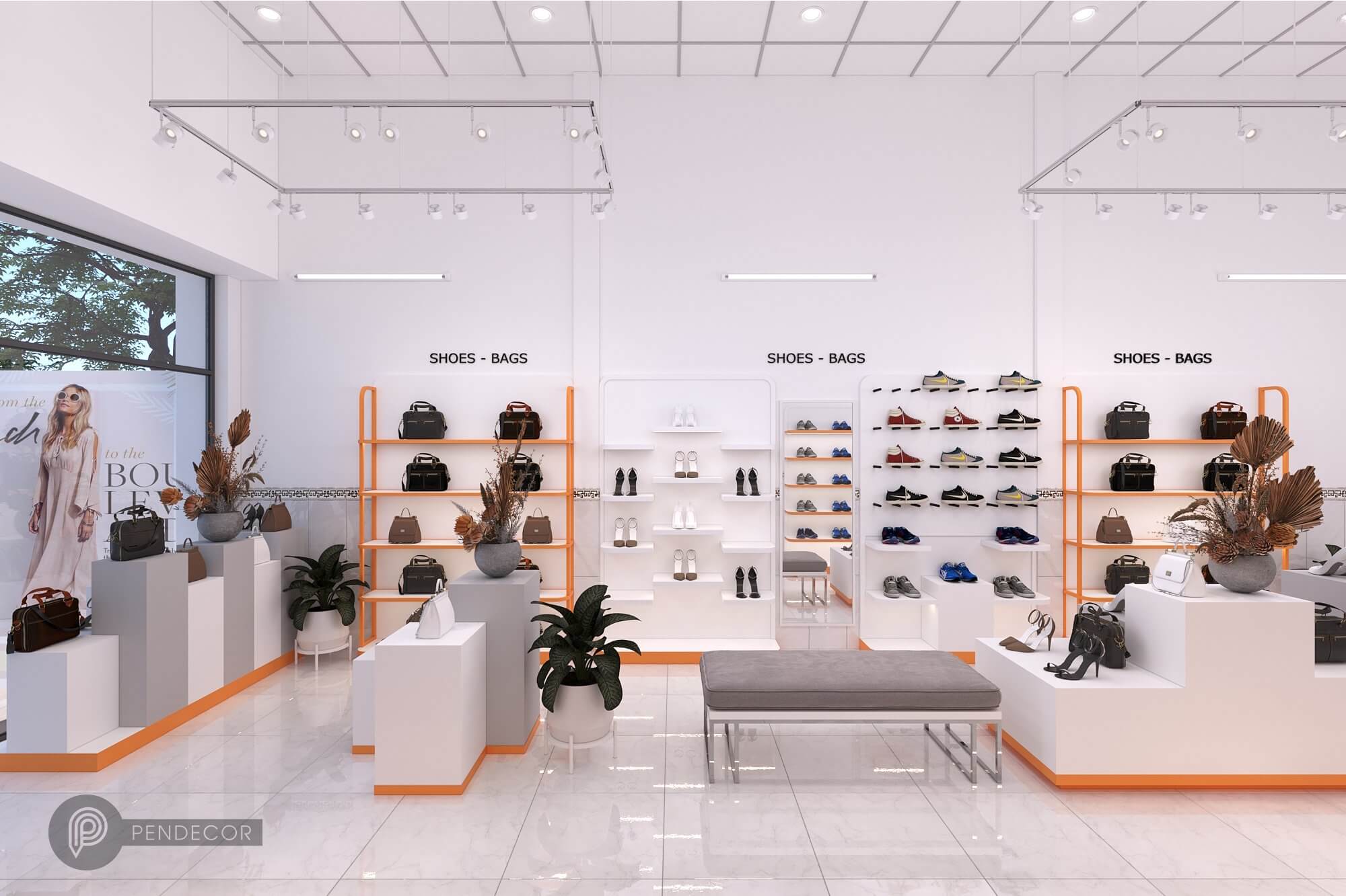 thiết kế shop túi xách