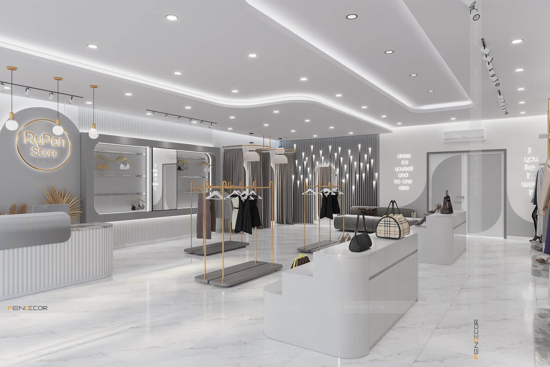 cách trưng bày shop túi xách