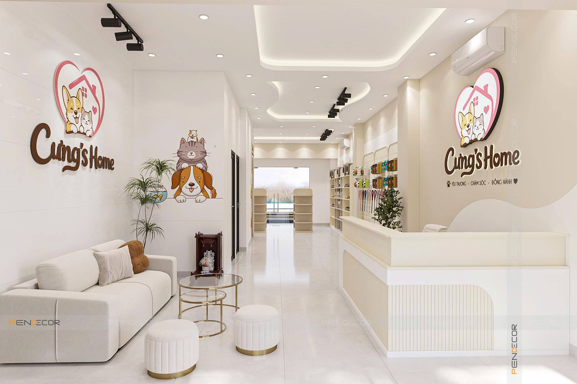 Thiết Kế Pet Shop Cưng's Home