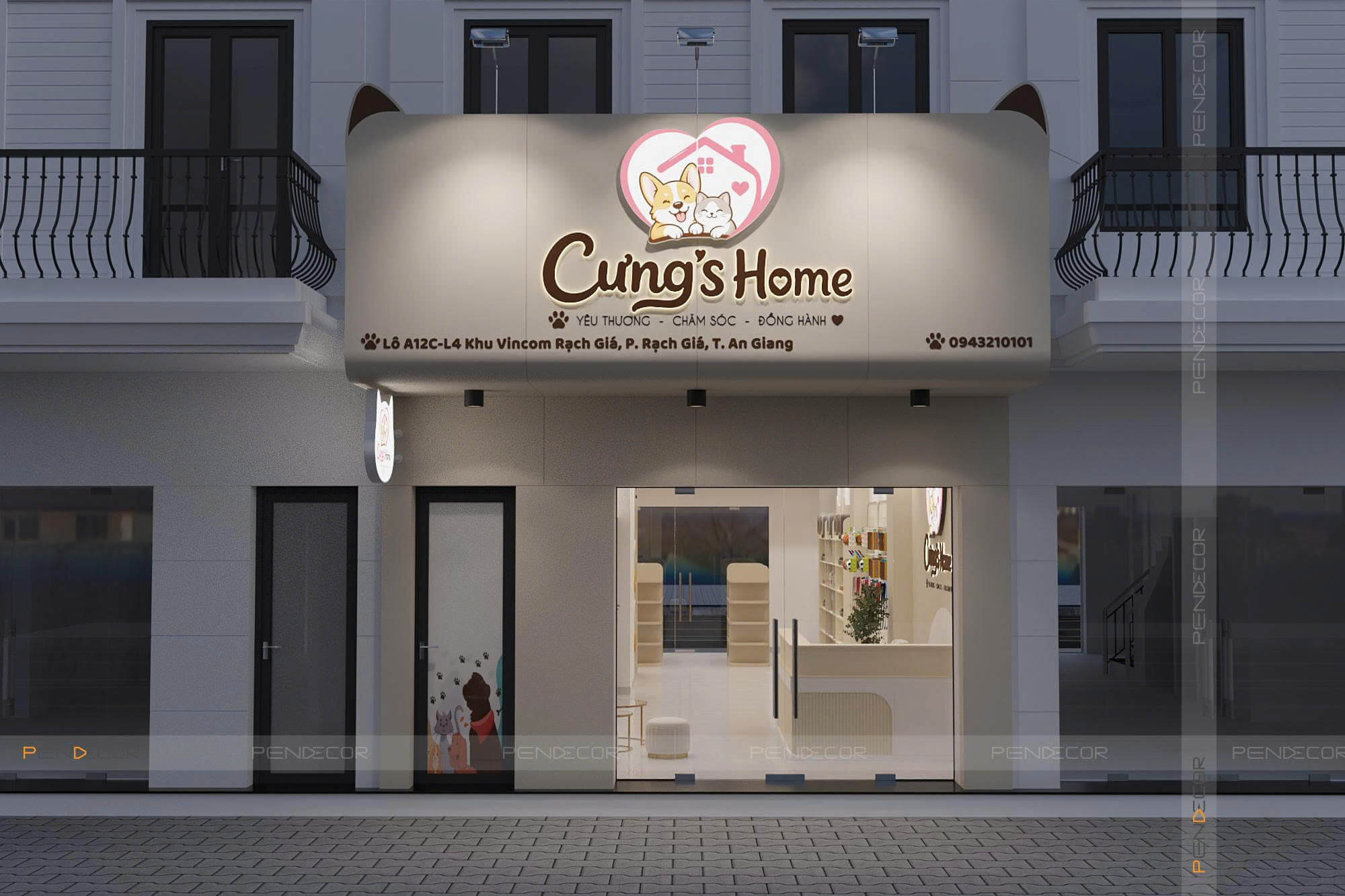 Thiết Kế Pet Shop Cưng's Home