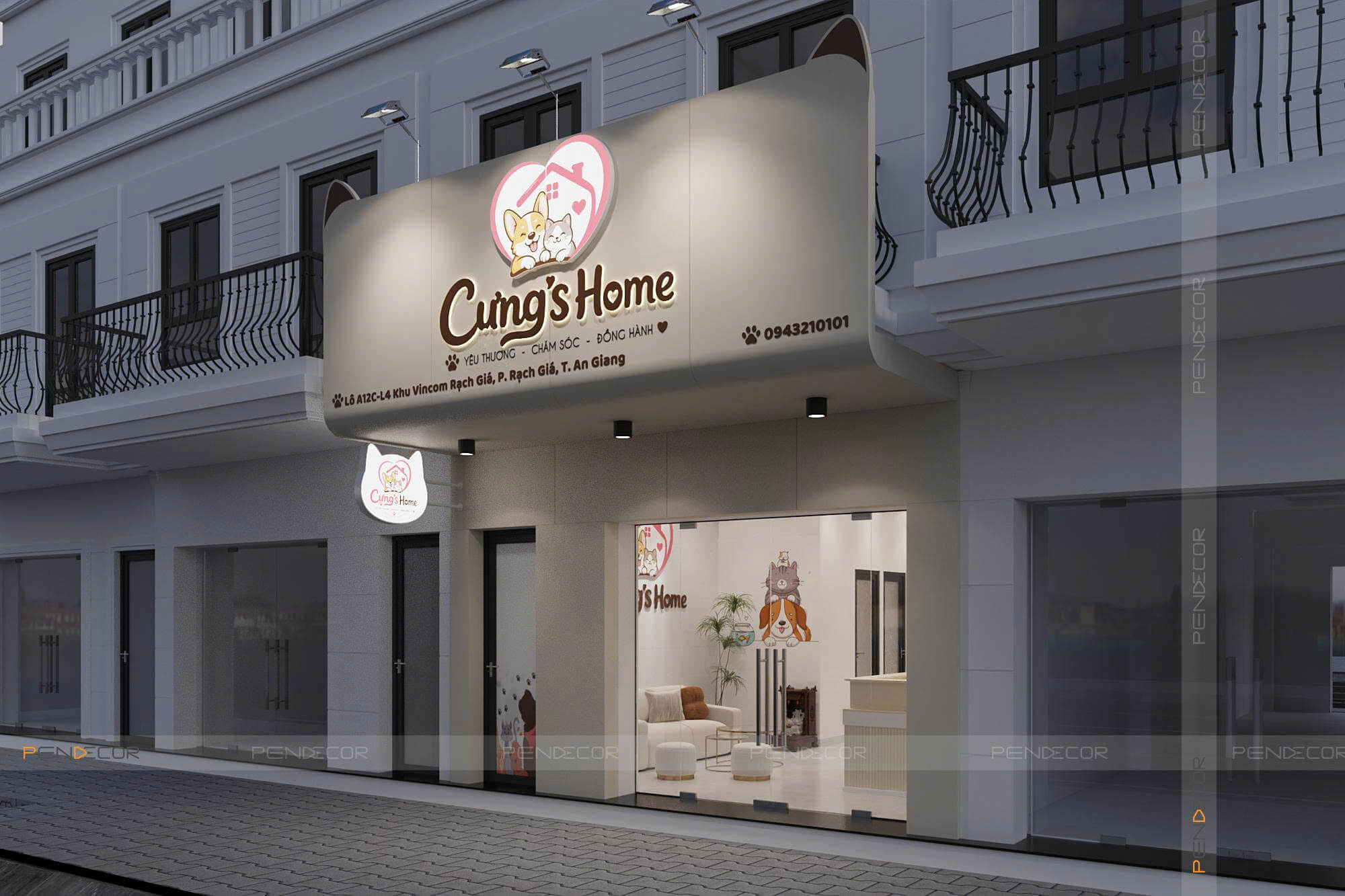 Thiết Kế Pet Shop Cưng's Home