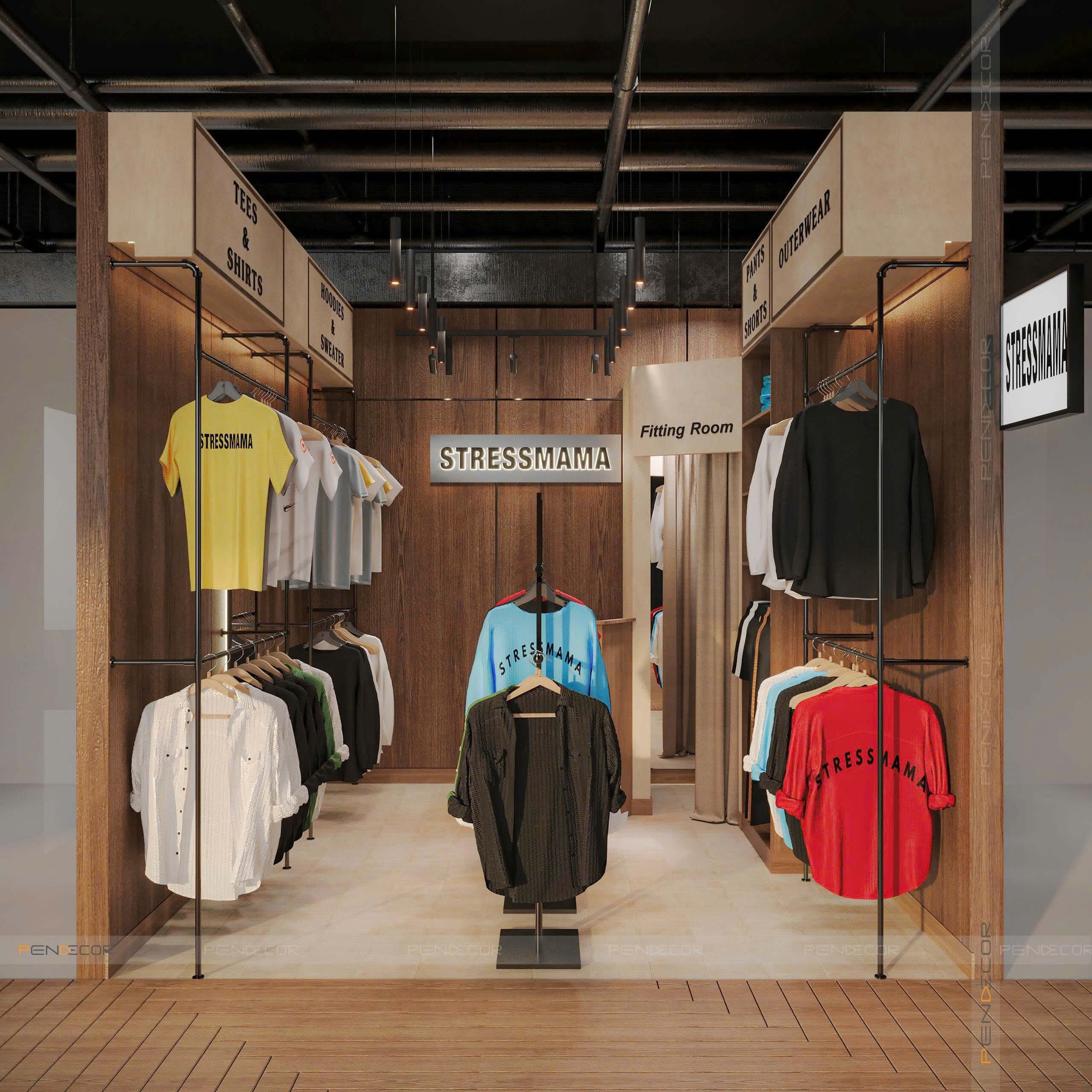 Thiết Kế Shop Thời Trang Nam Stressmama