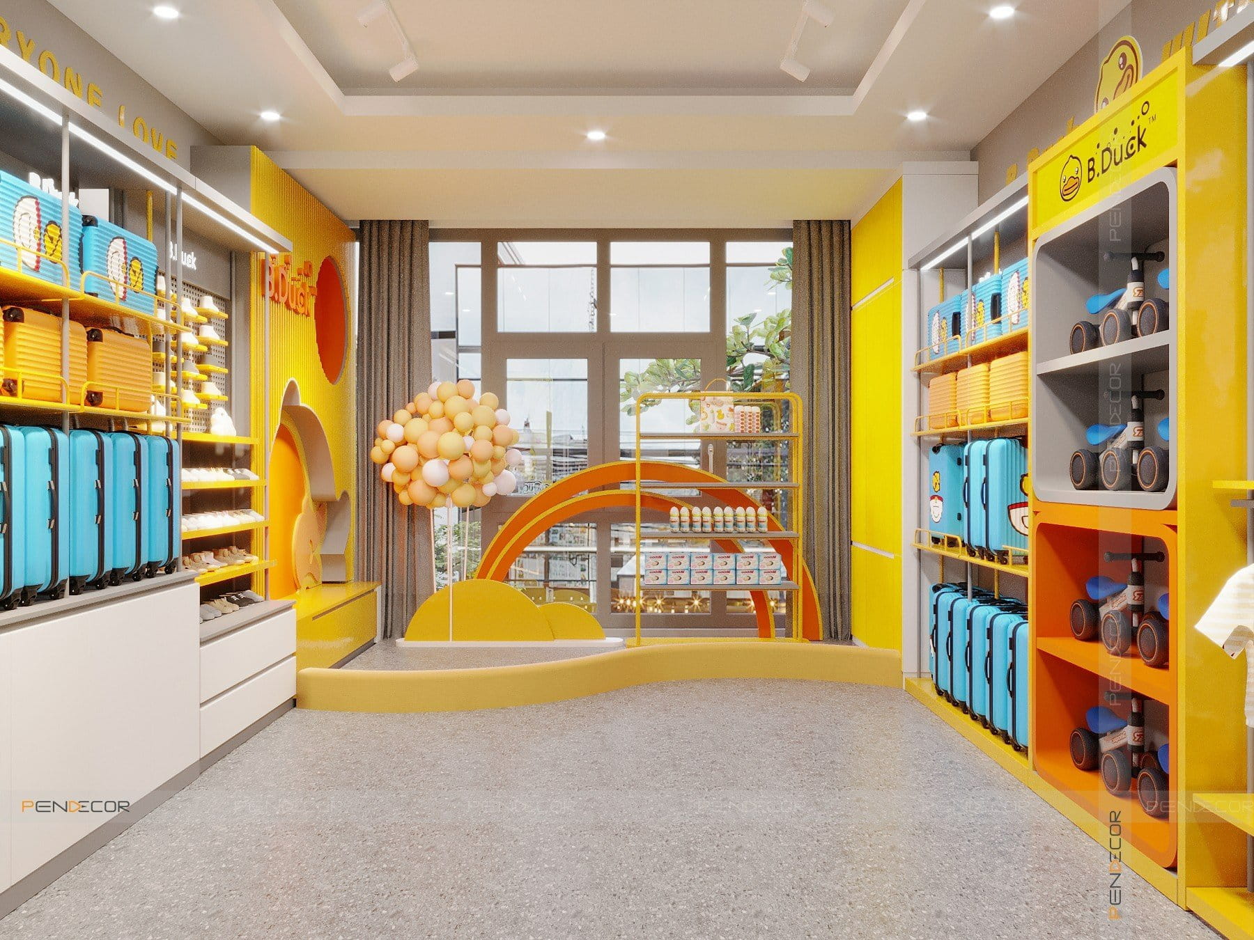 thiết kế shop quần áo trẻ em