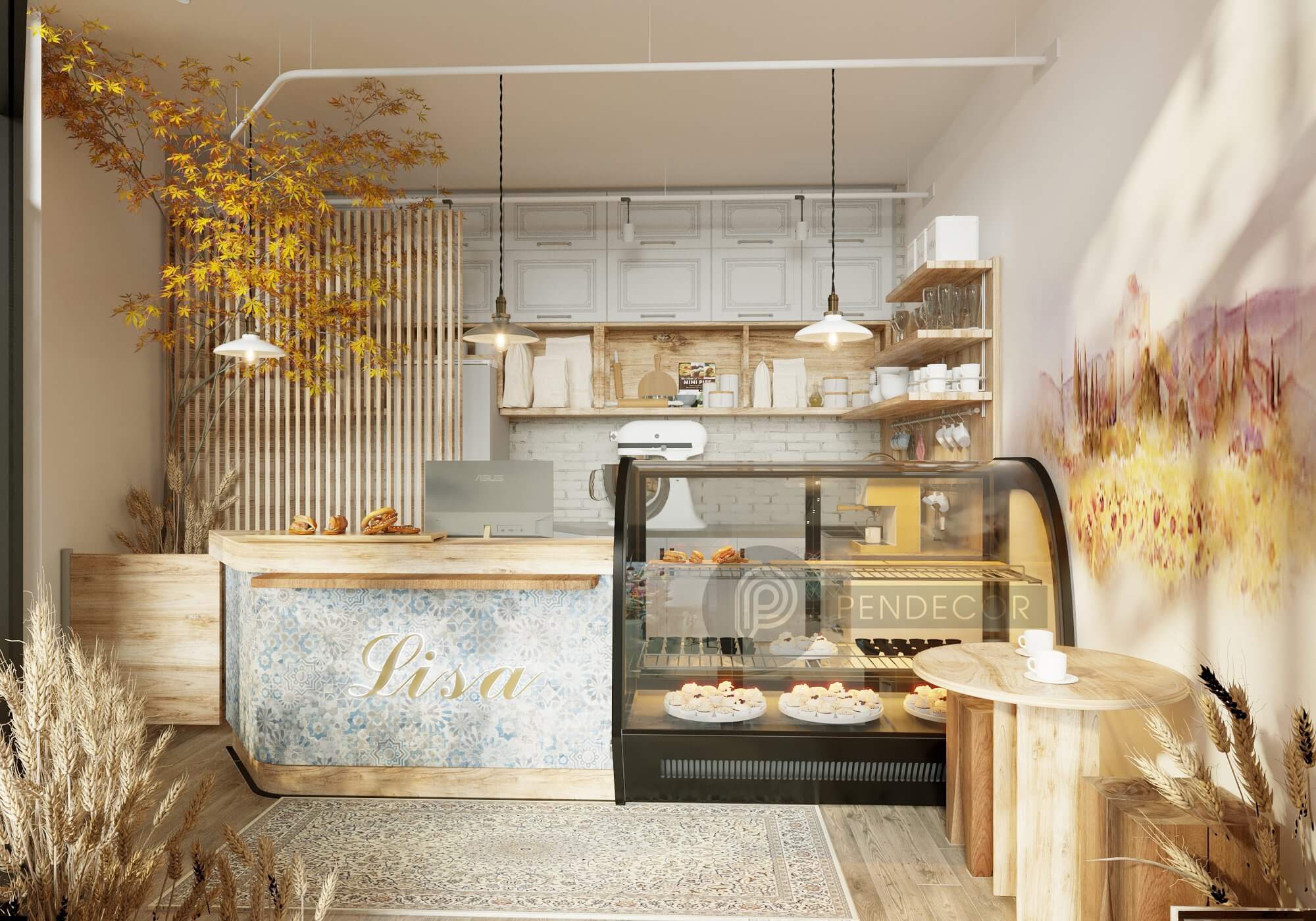 thiết kế tiệm bánh