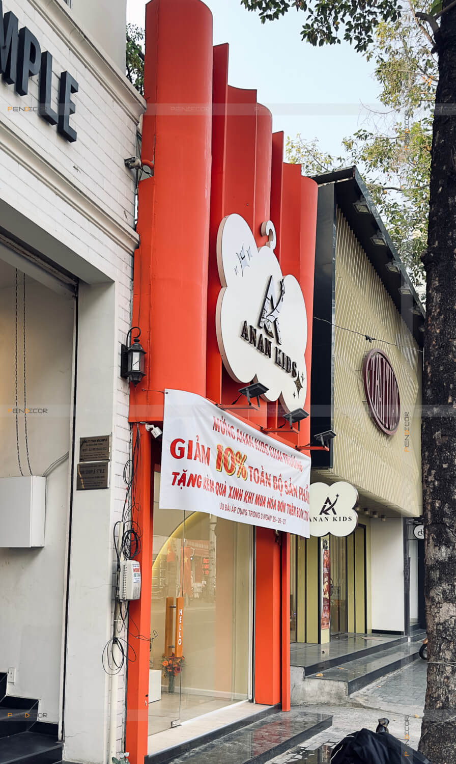 Thi Công Shop Thời Trang Trẻ Em An An Kids