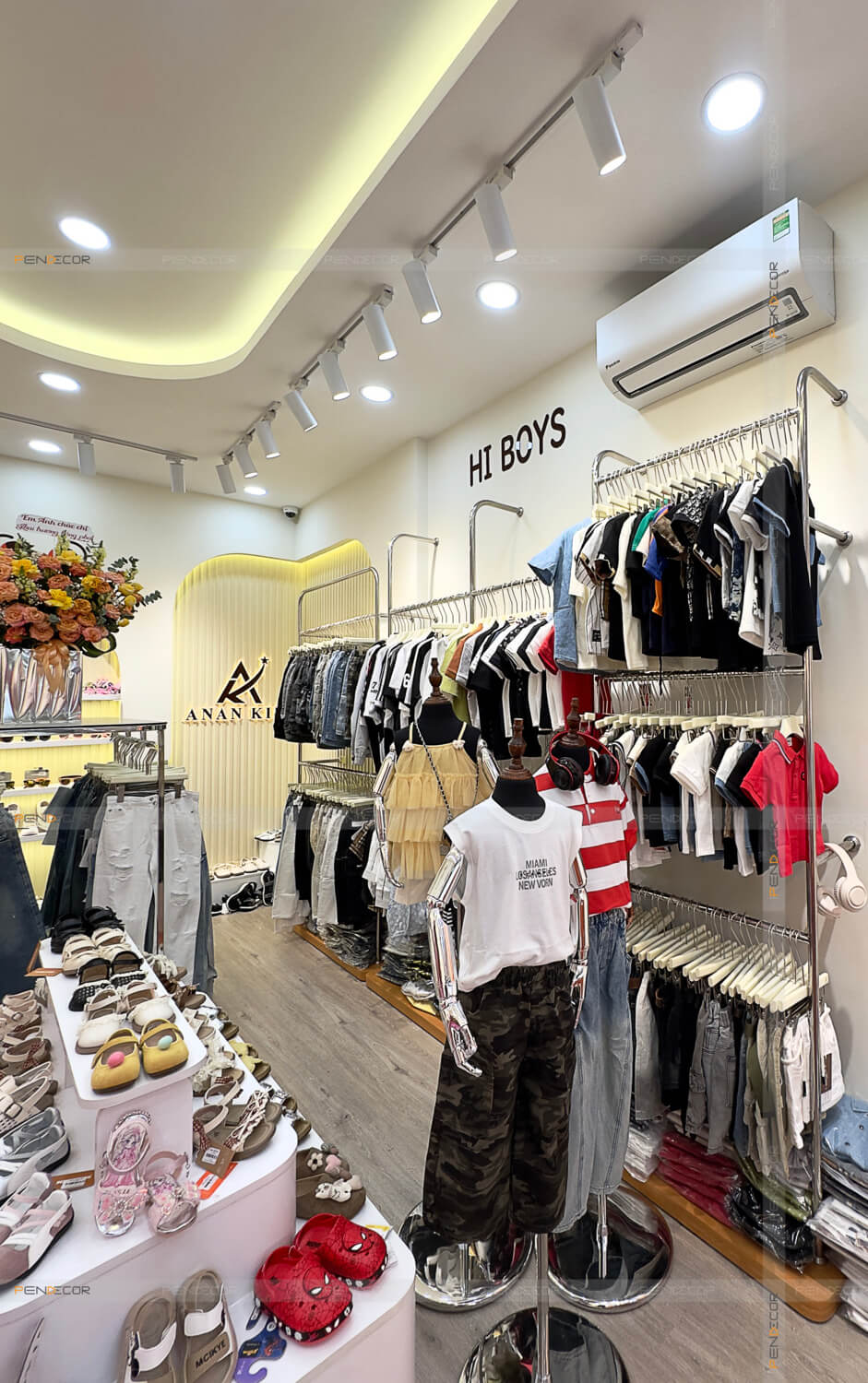 Thi Công Shop Thời Trang Trẻ Em An An Kids