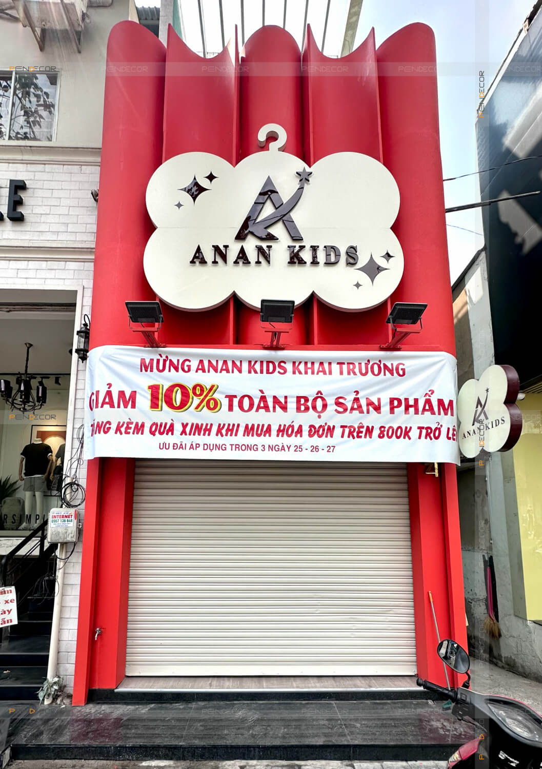 Thi Công Shop Thời Trang Trẻ Em An An Kids