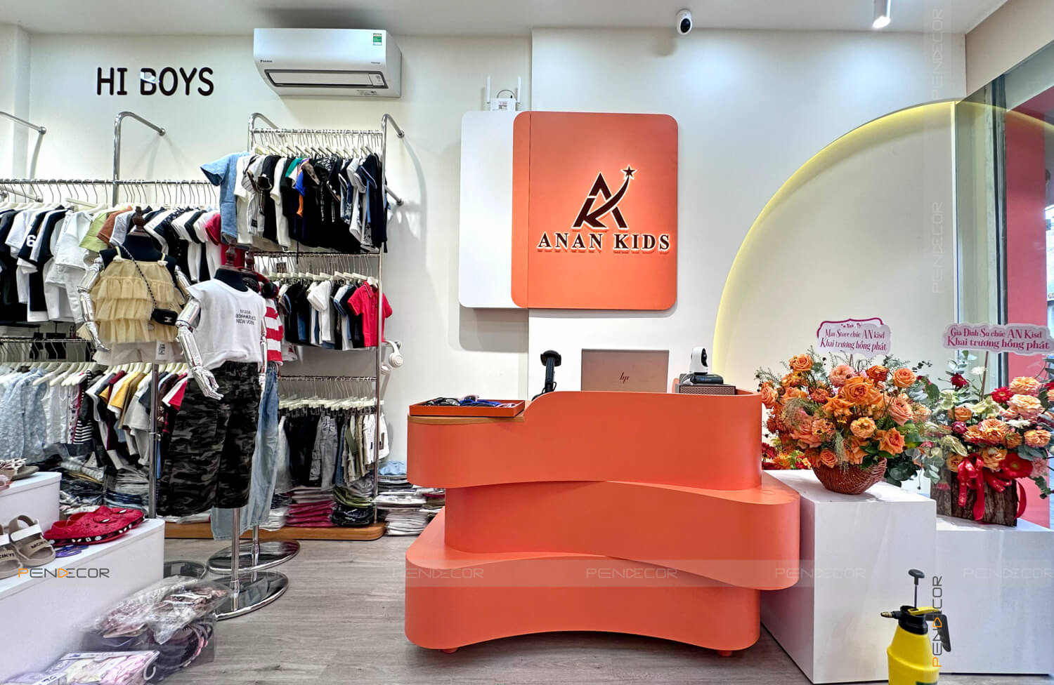 Thi Công Shop Thời Trang Trẻ Em An An Kids