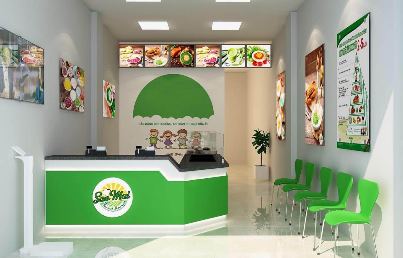 thiết kế cửa hàng cháo dinh dưỡng