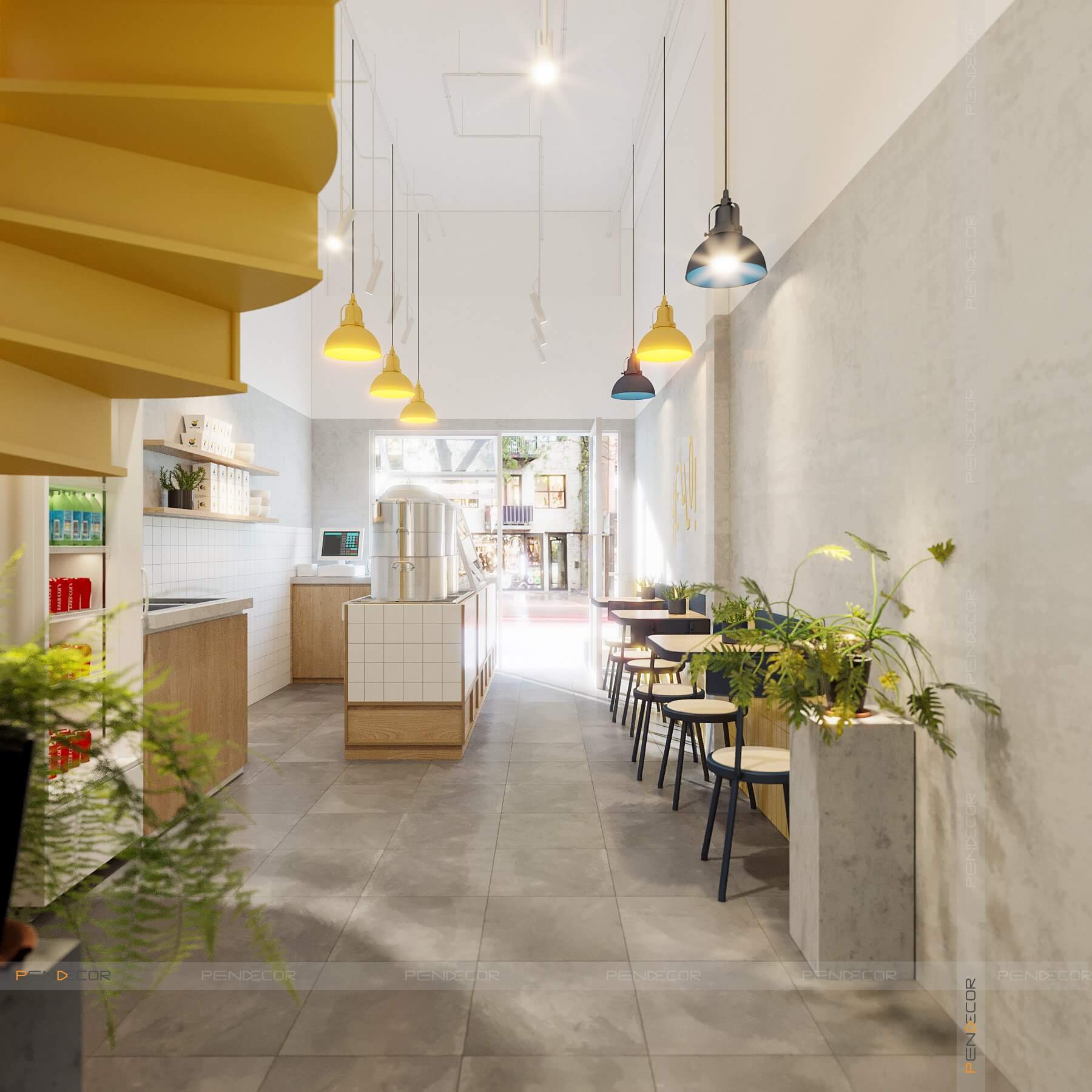 tư vấn thiết kế cửa hàng Pendecor