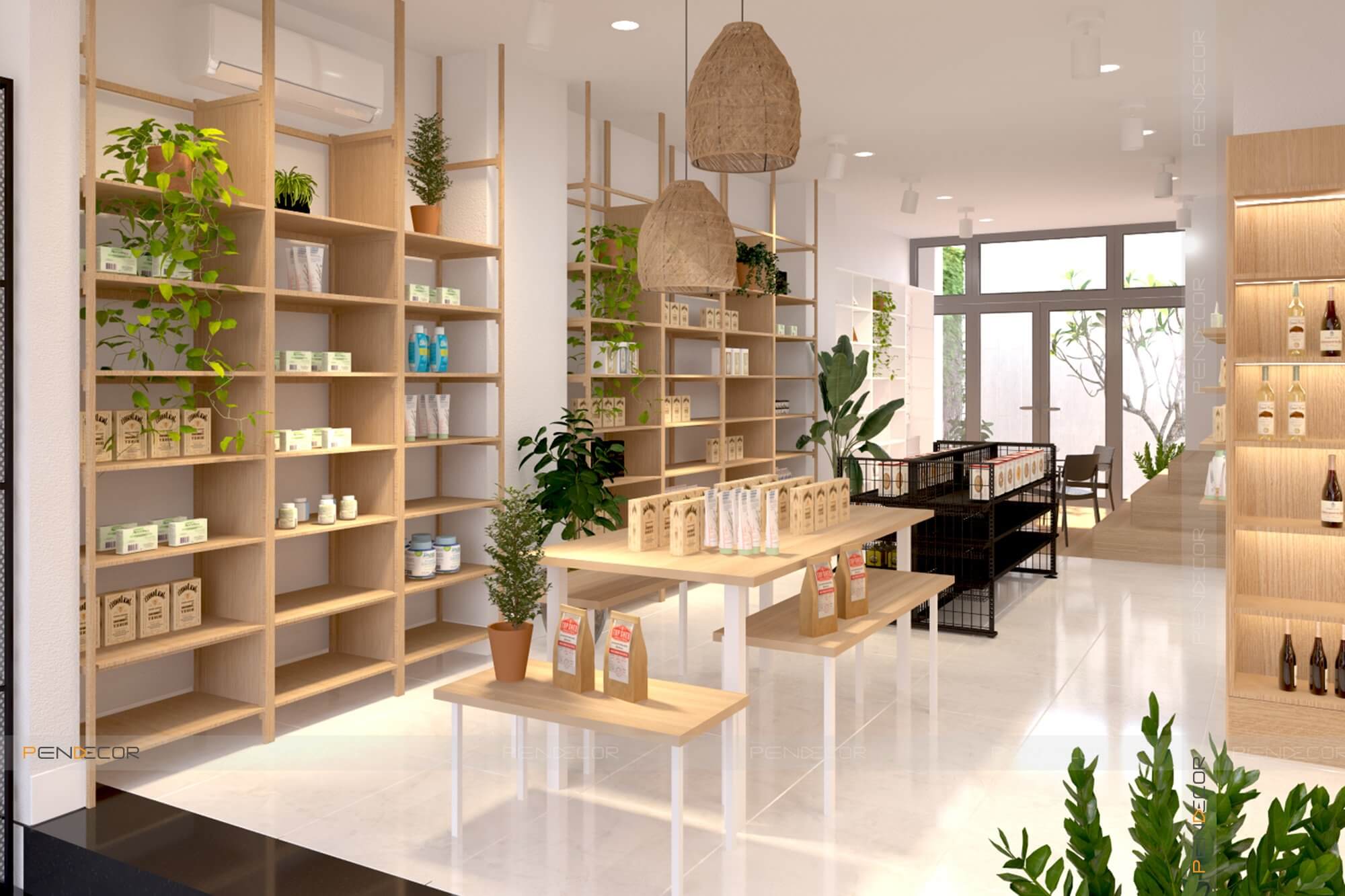 thiết kế siêu thị Pendecor