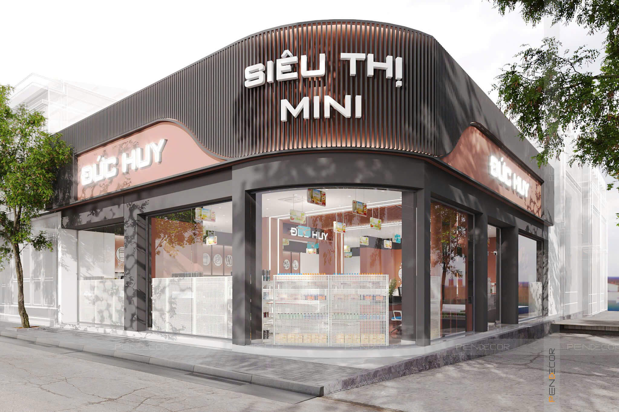 thiet ke sieu thi Pendecor