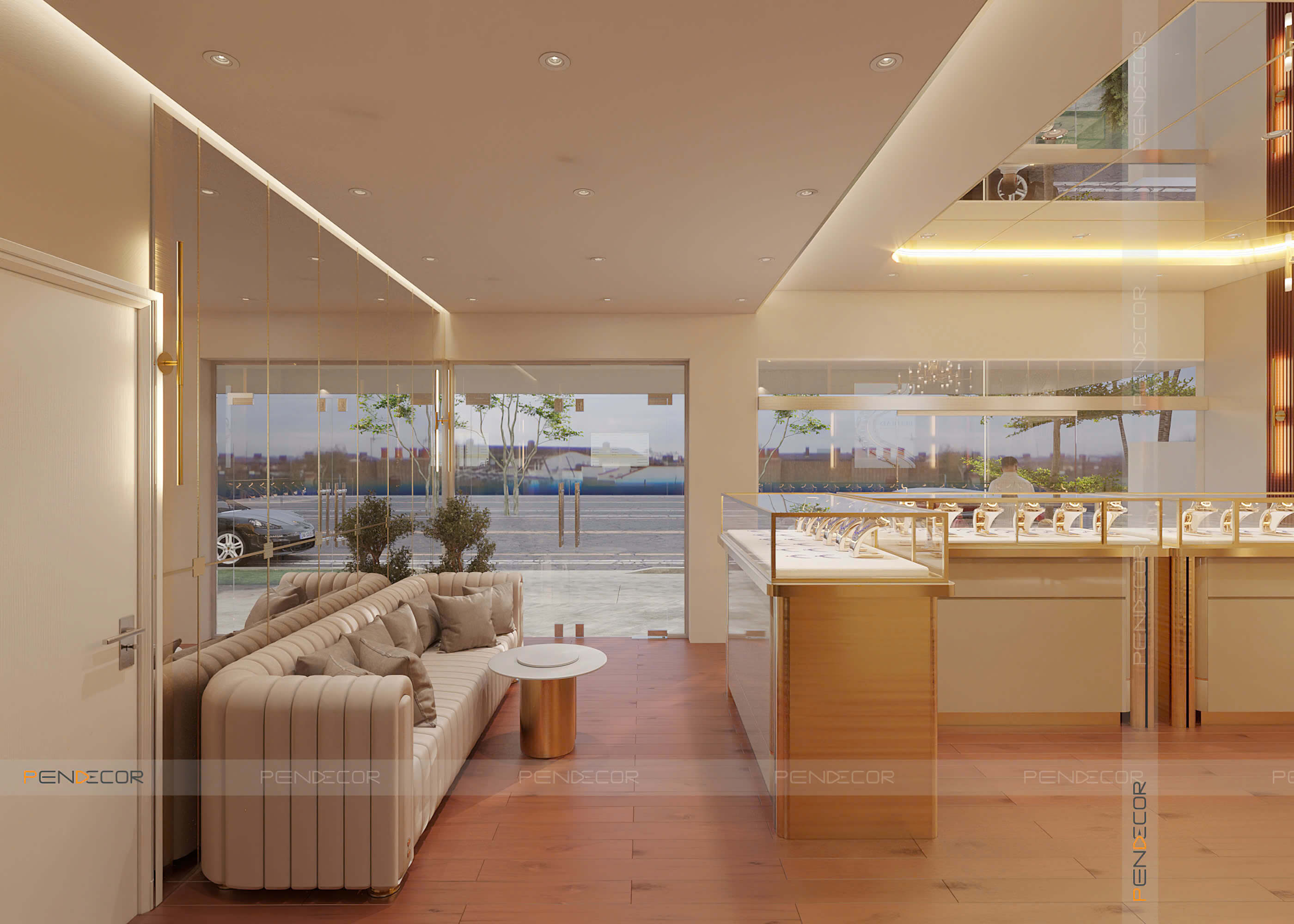 thi công shop Pendecor