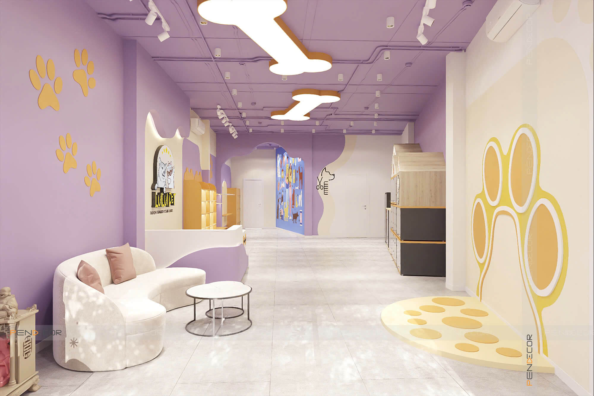 tư vấn thiết kế cửa hàng Pendecor