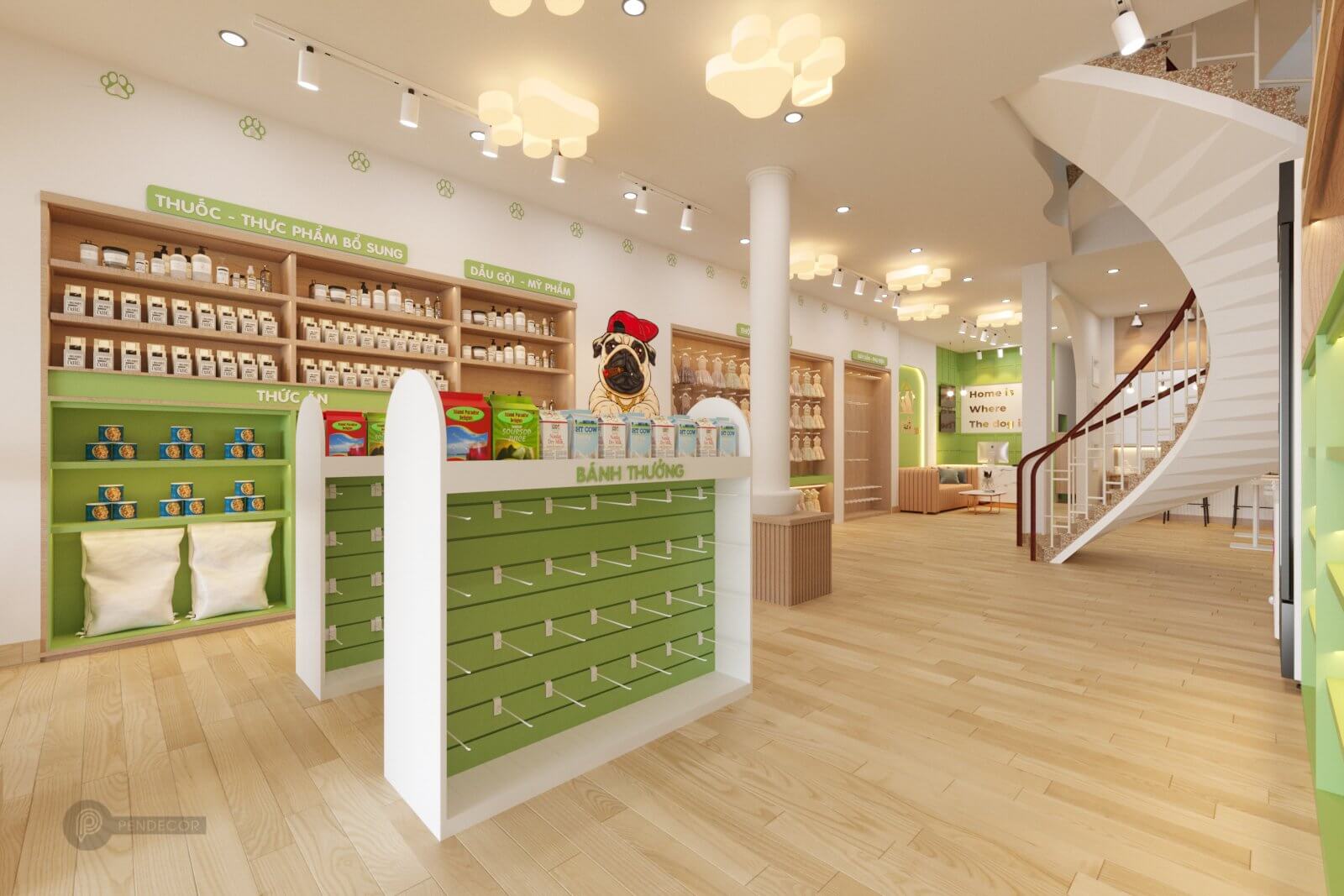 thiết kế shop thú cưng Pendecor
