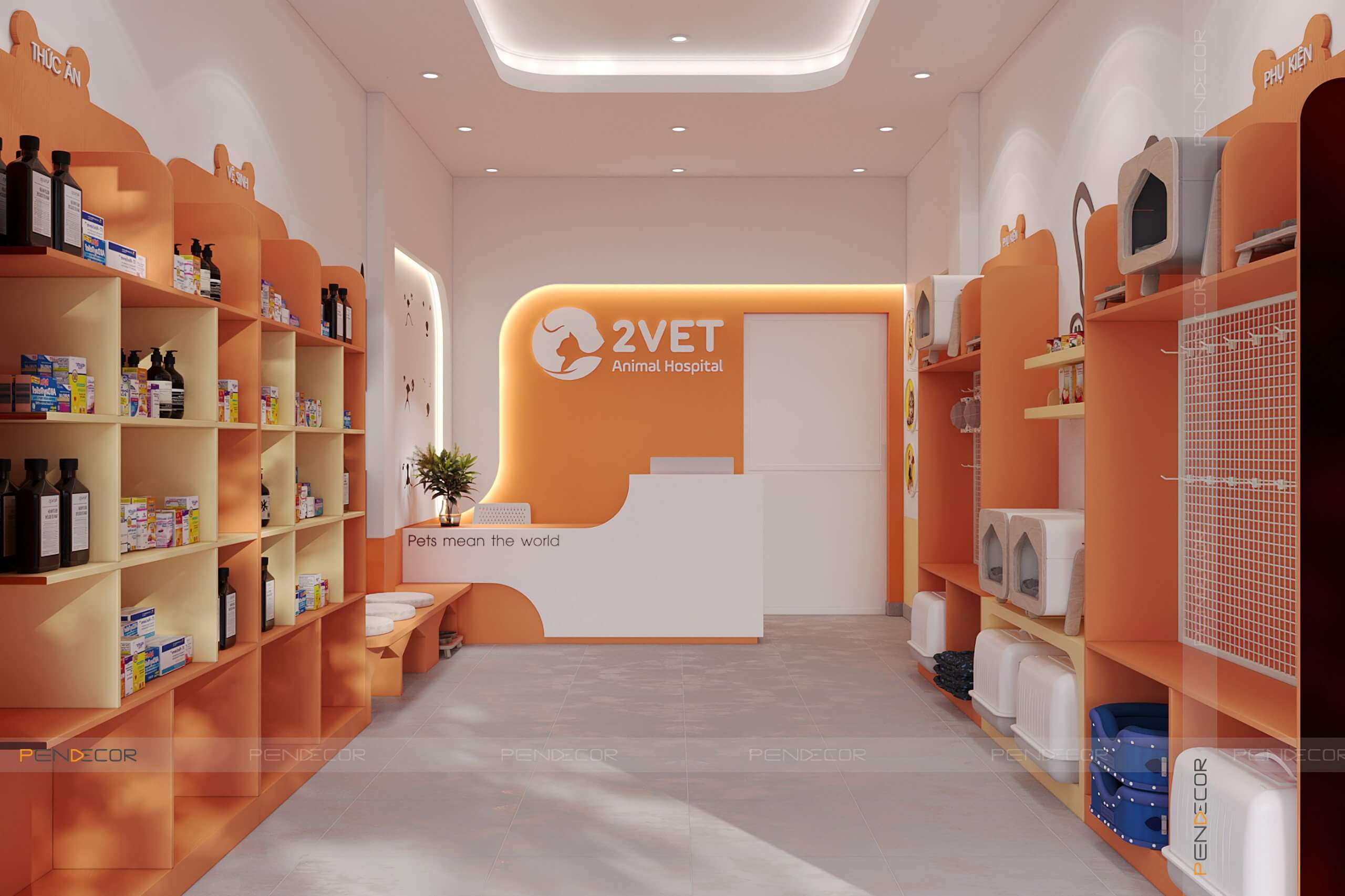 thi công shop Pendecor