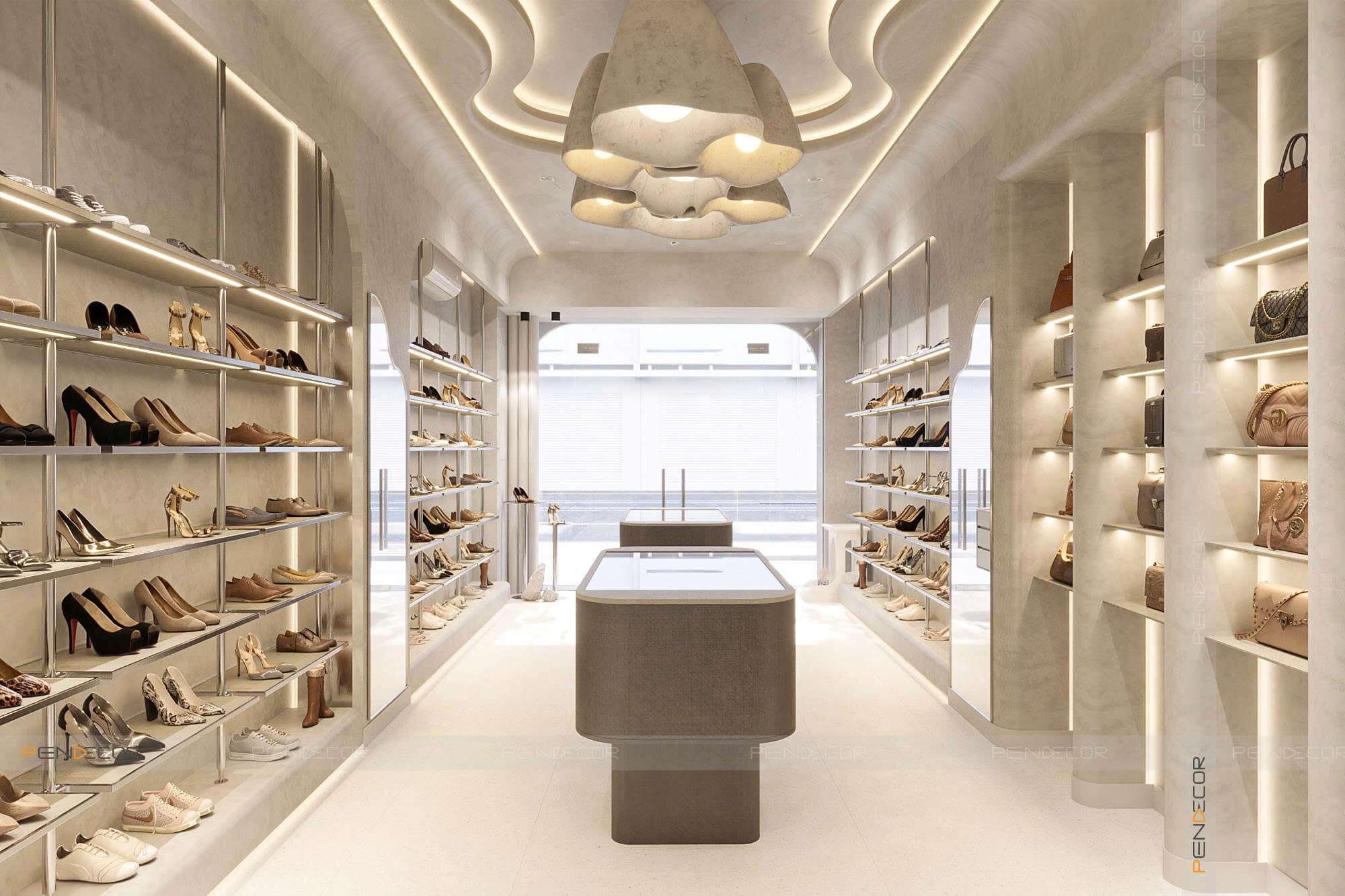 thiết kế shop giày dép trẻ em Pendecor