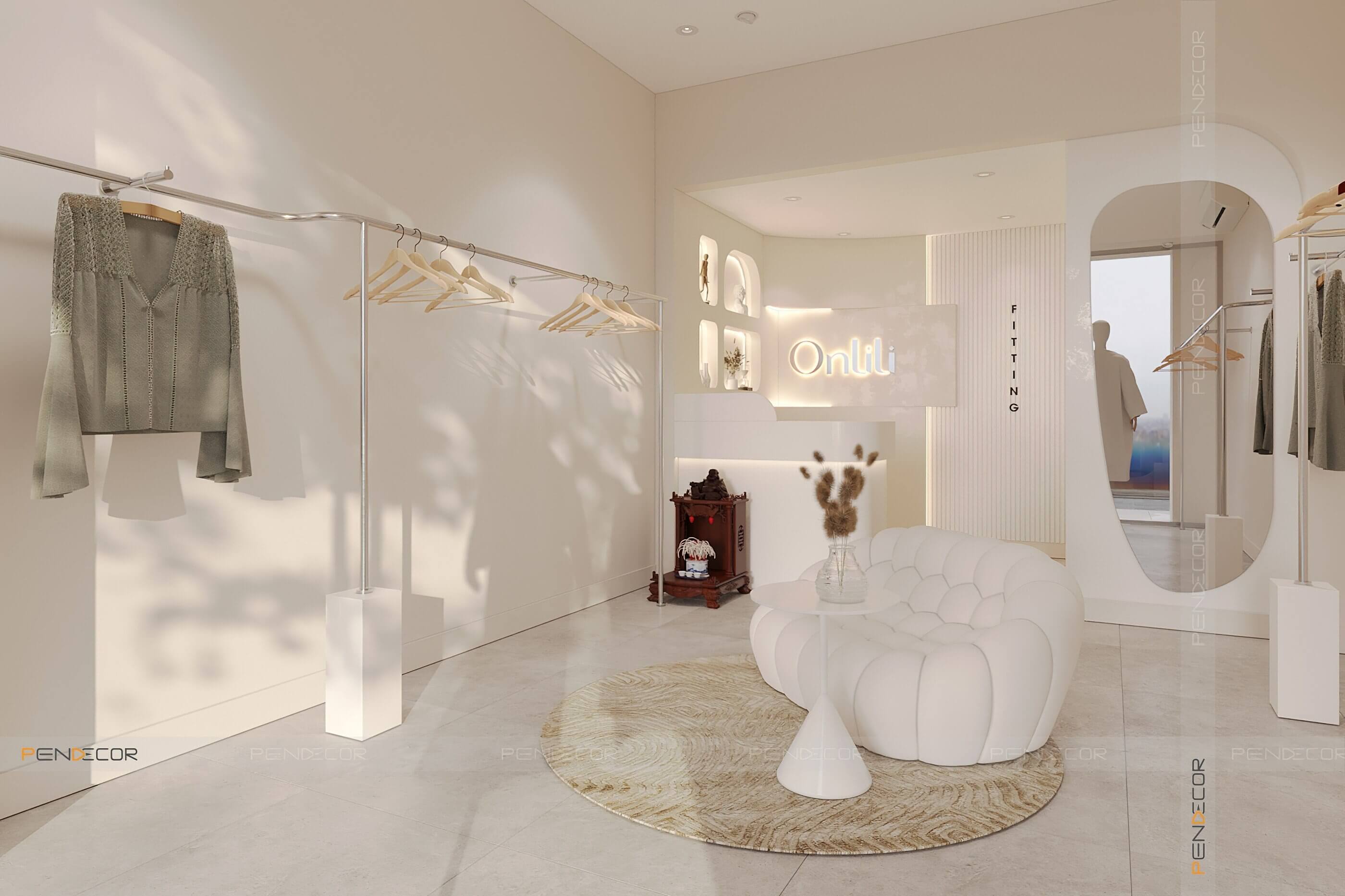 thiết kế shop quần áo nữ đẹp Pendecor